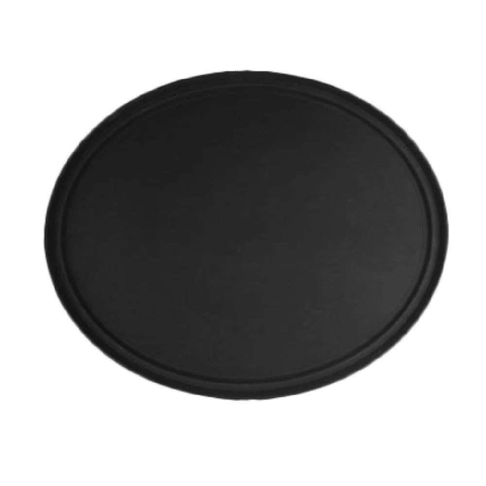 Thunder Group PLFT2700BK 22 Inch Non-Skid Fiberglass Oval Serving Tray Black