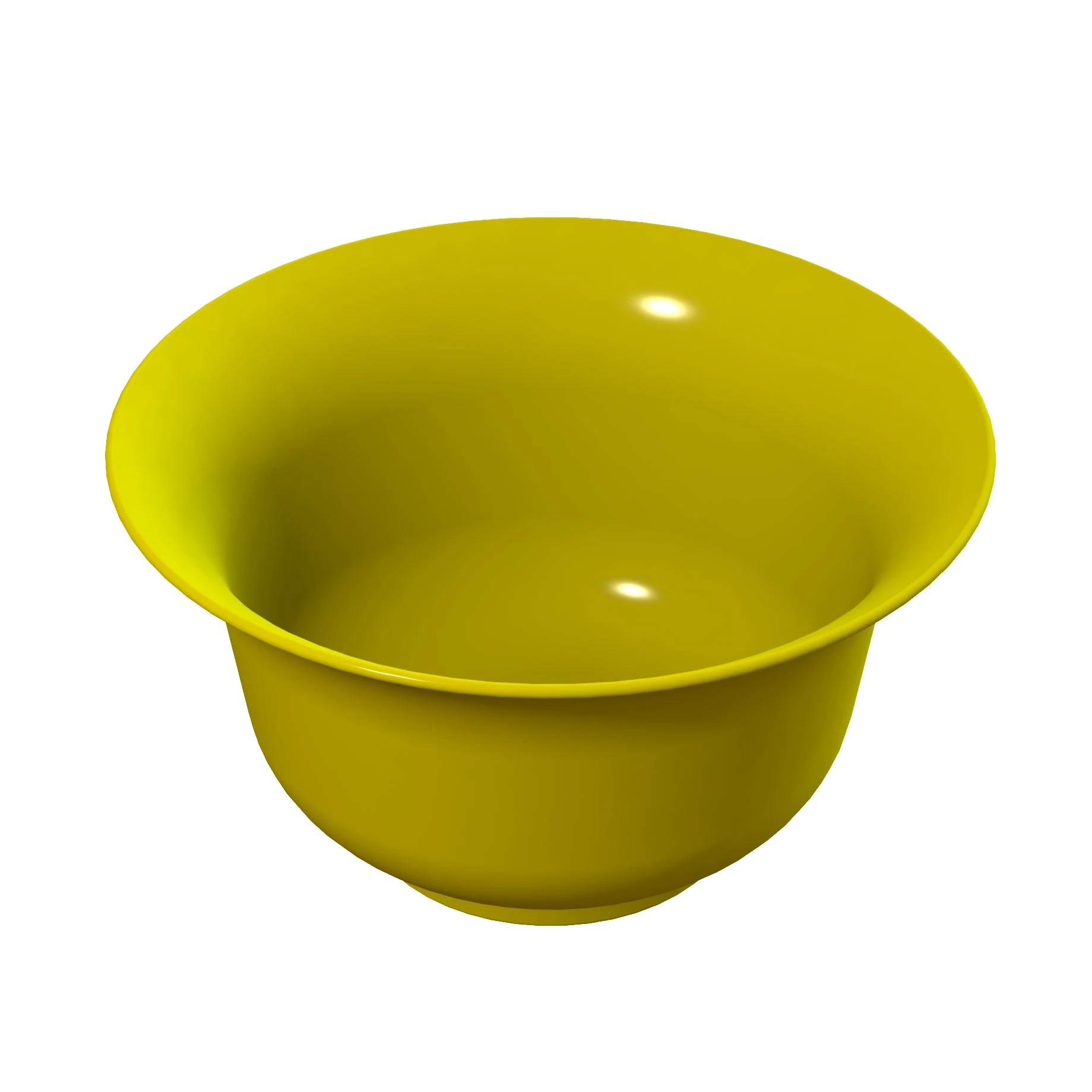 Tablecraft CW3140Y 5-3/8 Quart Cold Holding Round Salad Bowl Aluminum Yellow Finish