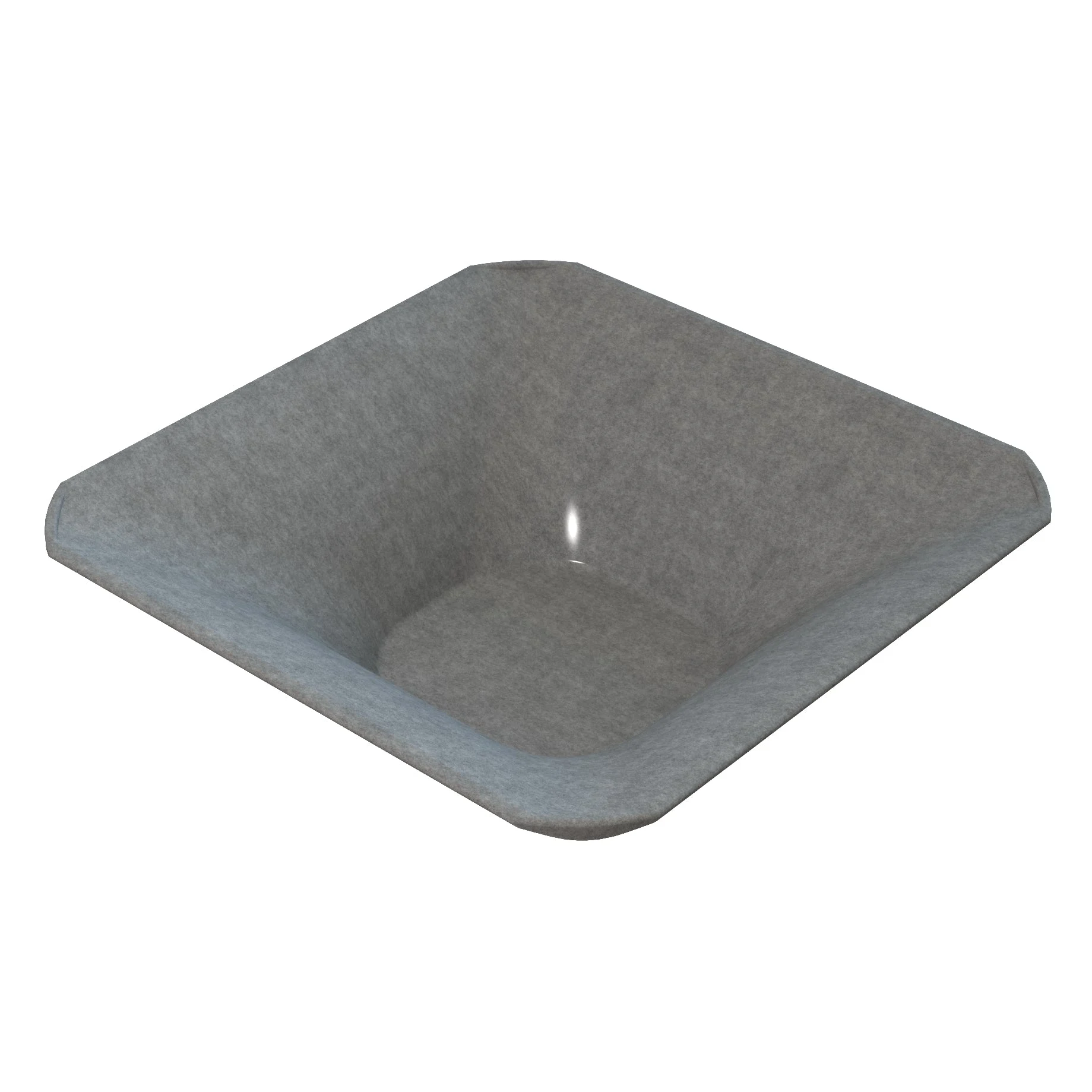 Tablecraft CW3510GR 4 Qt Bowl Cold Holding Square Aluminum Granite Finish