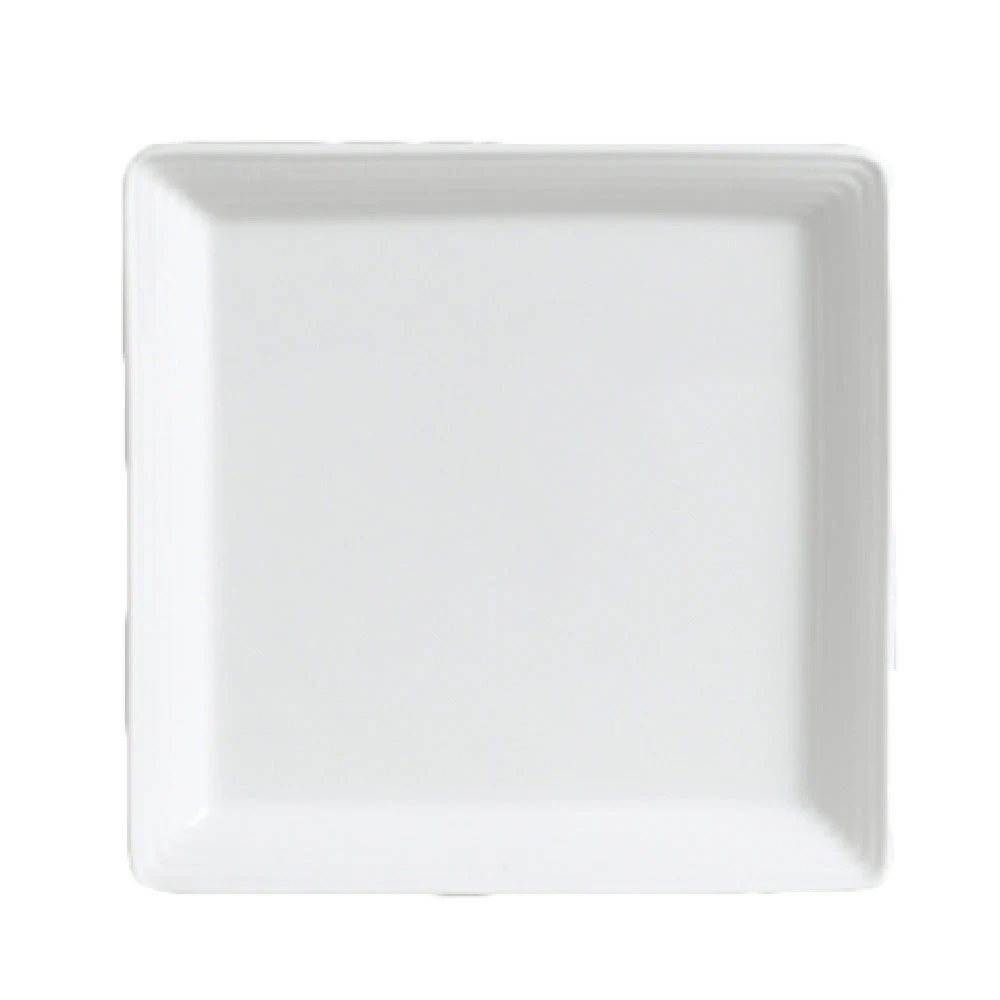 Steelite 6300P102 5.125 Inch Square Tray Embossed Porcelain Cool Blue-White