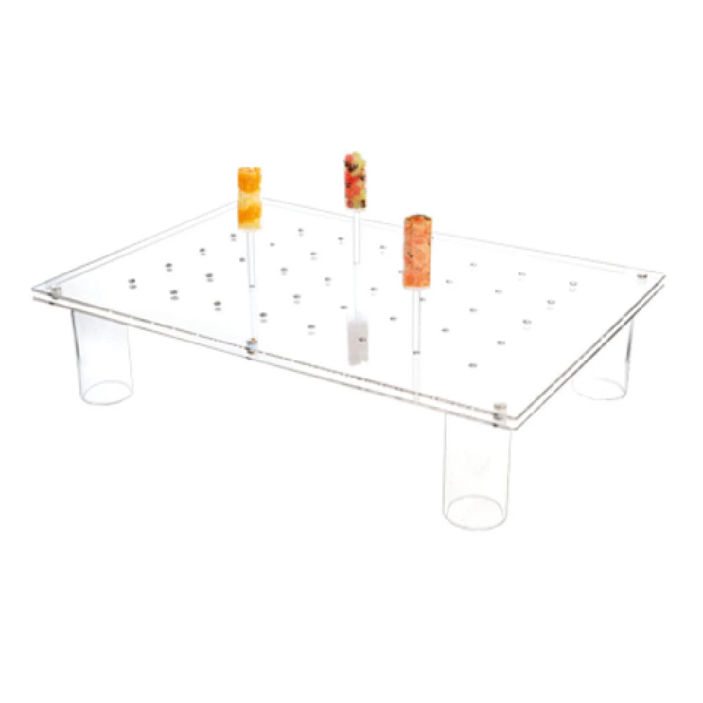 JB Prince R740 40 19 Inch Comatec Push Pop Stand Transparent Plastic