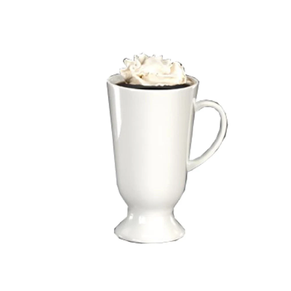 Libbey DM-15 13-1/2 oz. Mug With Handle Footed Ceramic Ultra Bright White
