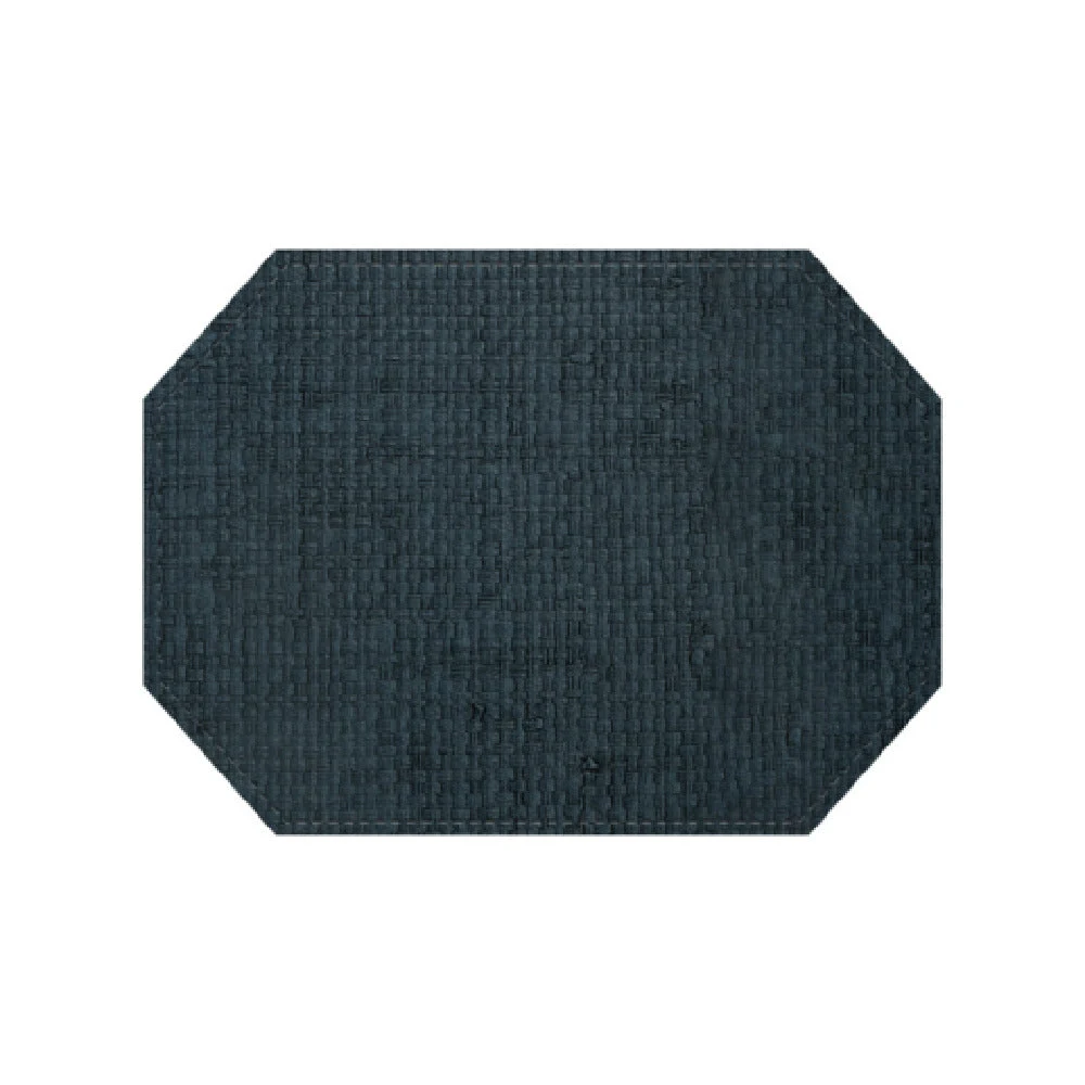 Risch TABLEMATOCT-RATTAN 15 Inch Octagon Placemat Rattan Woven Black Non-Skid