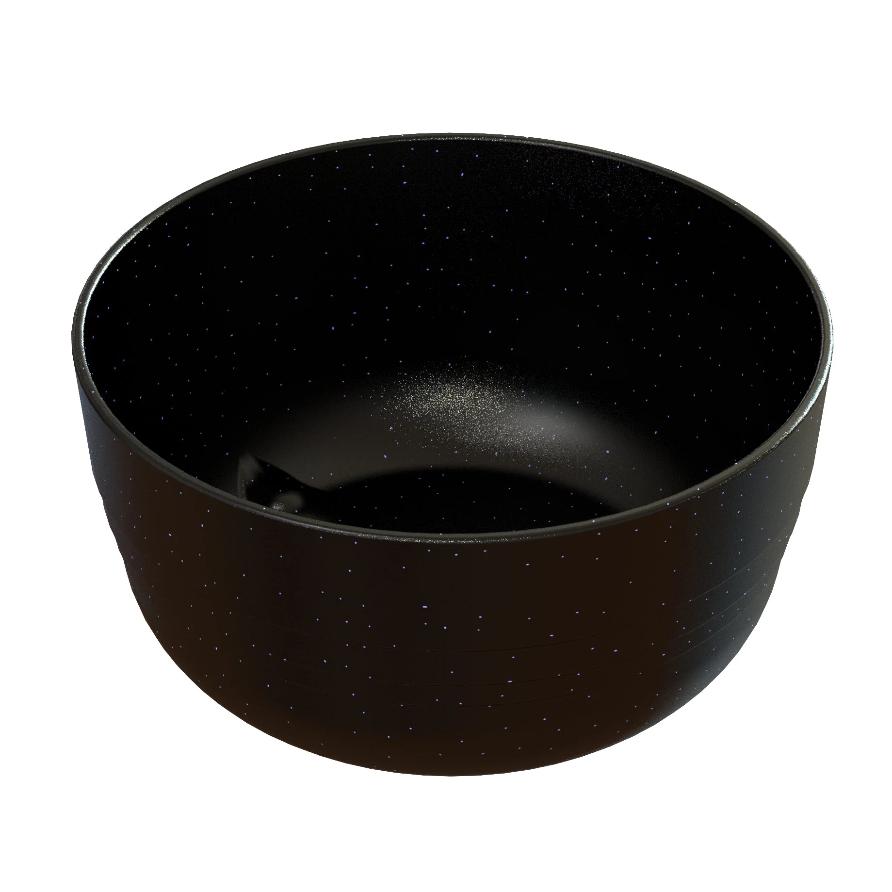Tablecraft CW3170MBS 3-1/2 Qt Round Cold Holding Fruit Bowl Aluminum Midnight