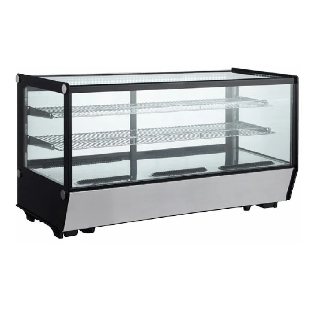 Omcan 47279 48 Inch Refrigerated Display Case Floor Model Two Shelves
