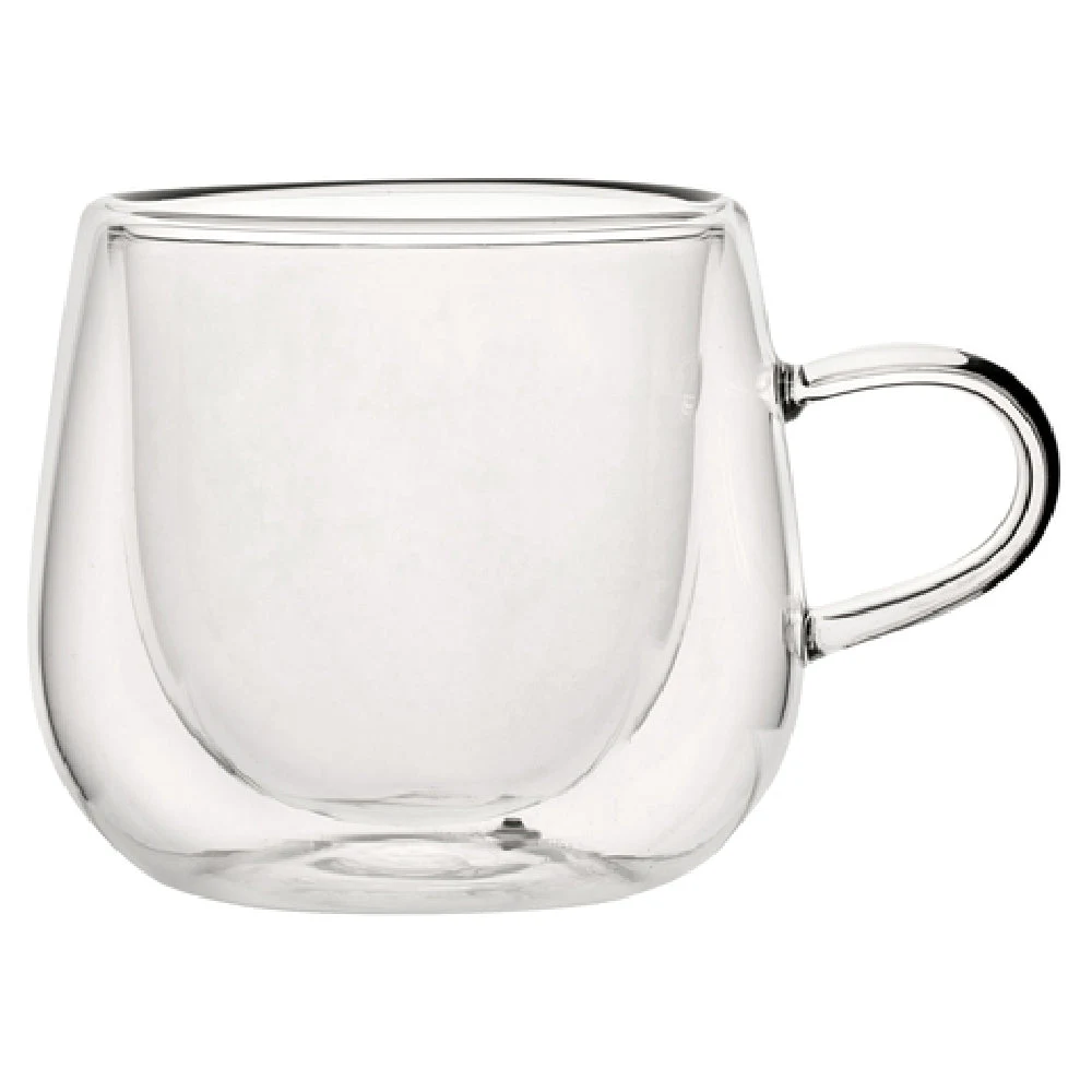 Hospitality Brands HG90253-006 8 oz Double Walled Cappuccino Mug Borosilicate Glass Clear