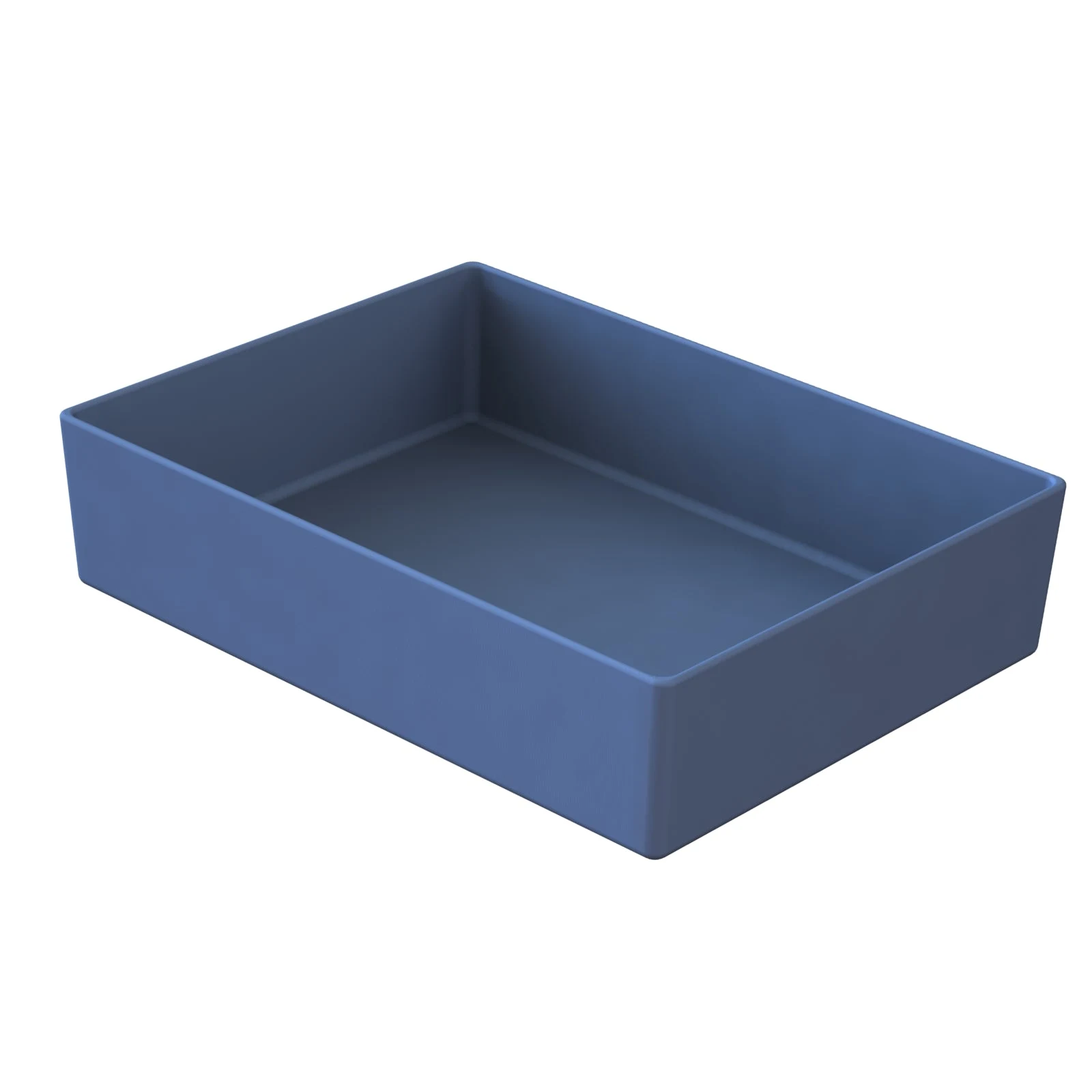 Tablecraft CW4038PB 6 Quart Cold Holding Rectangular Bowl Duracoat Aluminum Pigeon Blue