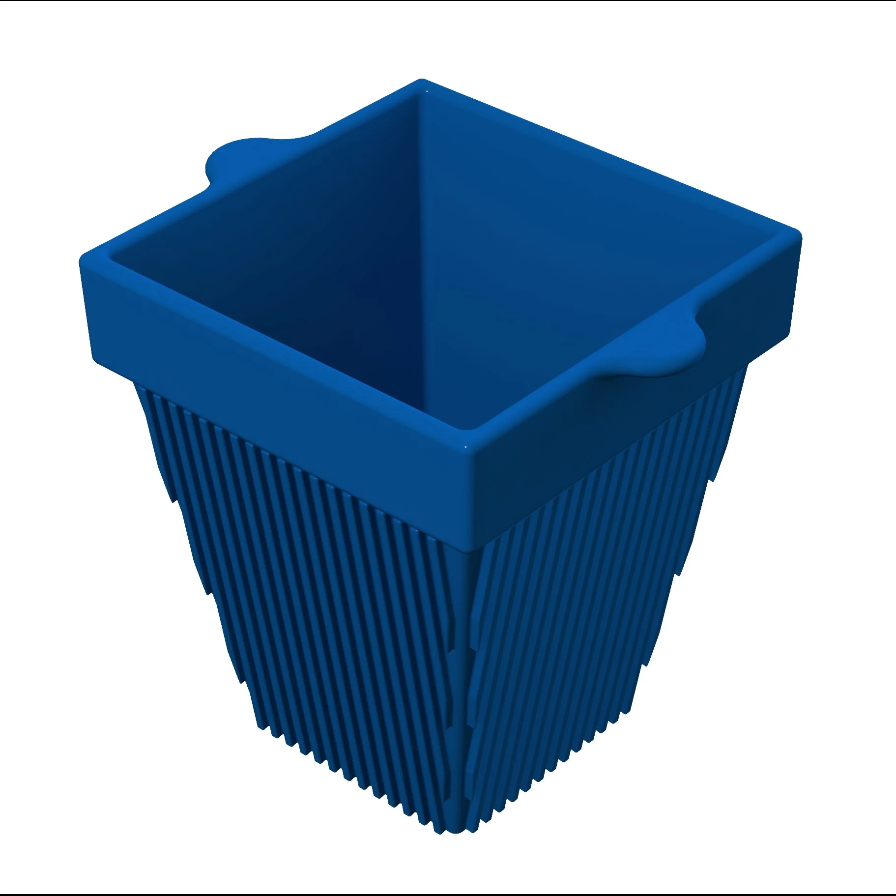 Tablecraft CW1470CBL 2 Quart Square Condiment Bowl Cold Holding Cobalt Blue Finish Aluminum