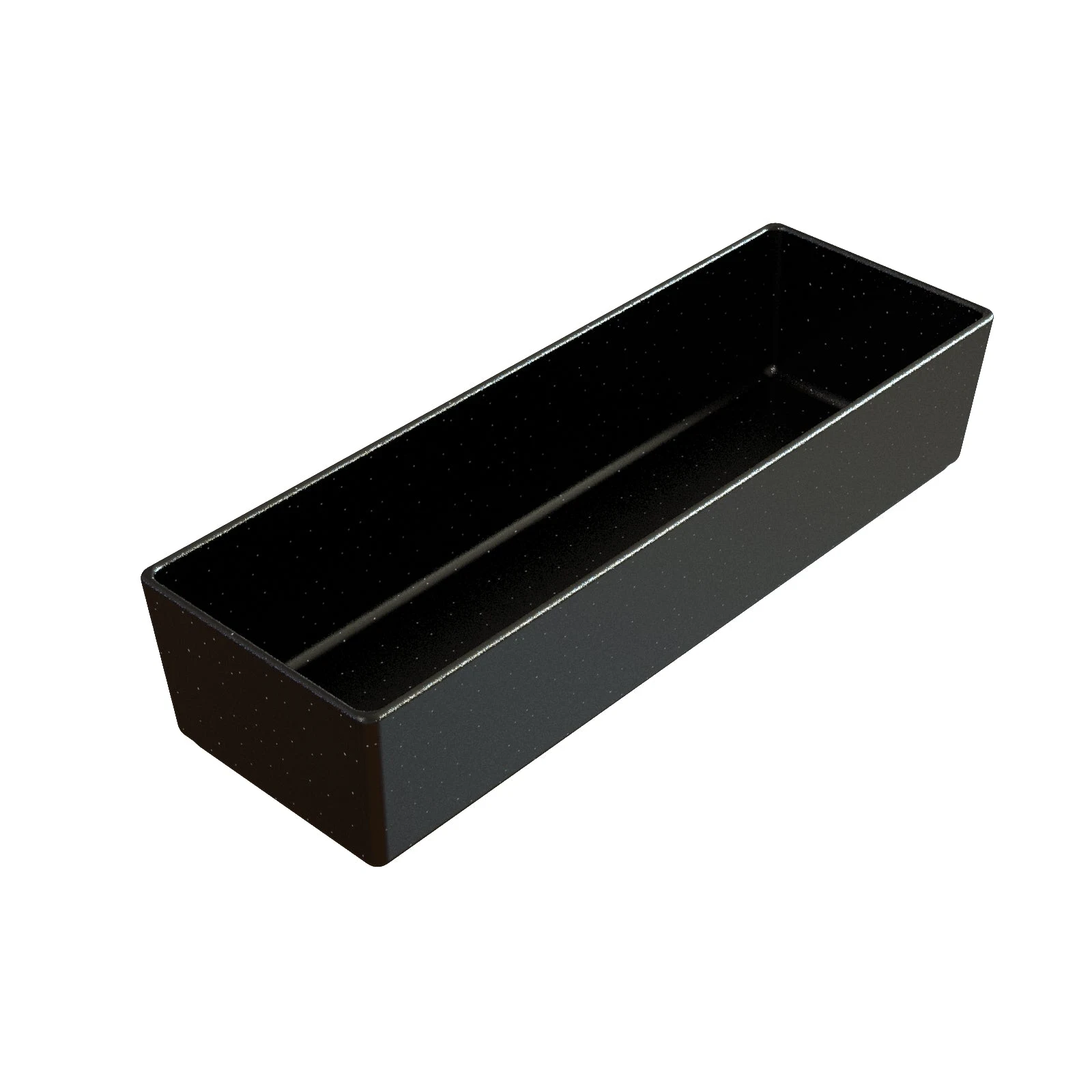 Tablecraft CW4020MS 2-3/8 Qt Rectangular Cold Holding Bowl Aluminum Midnight Speckle
