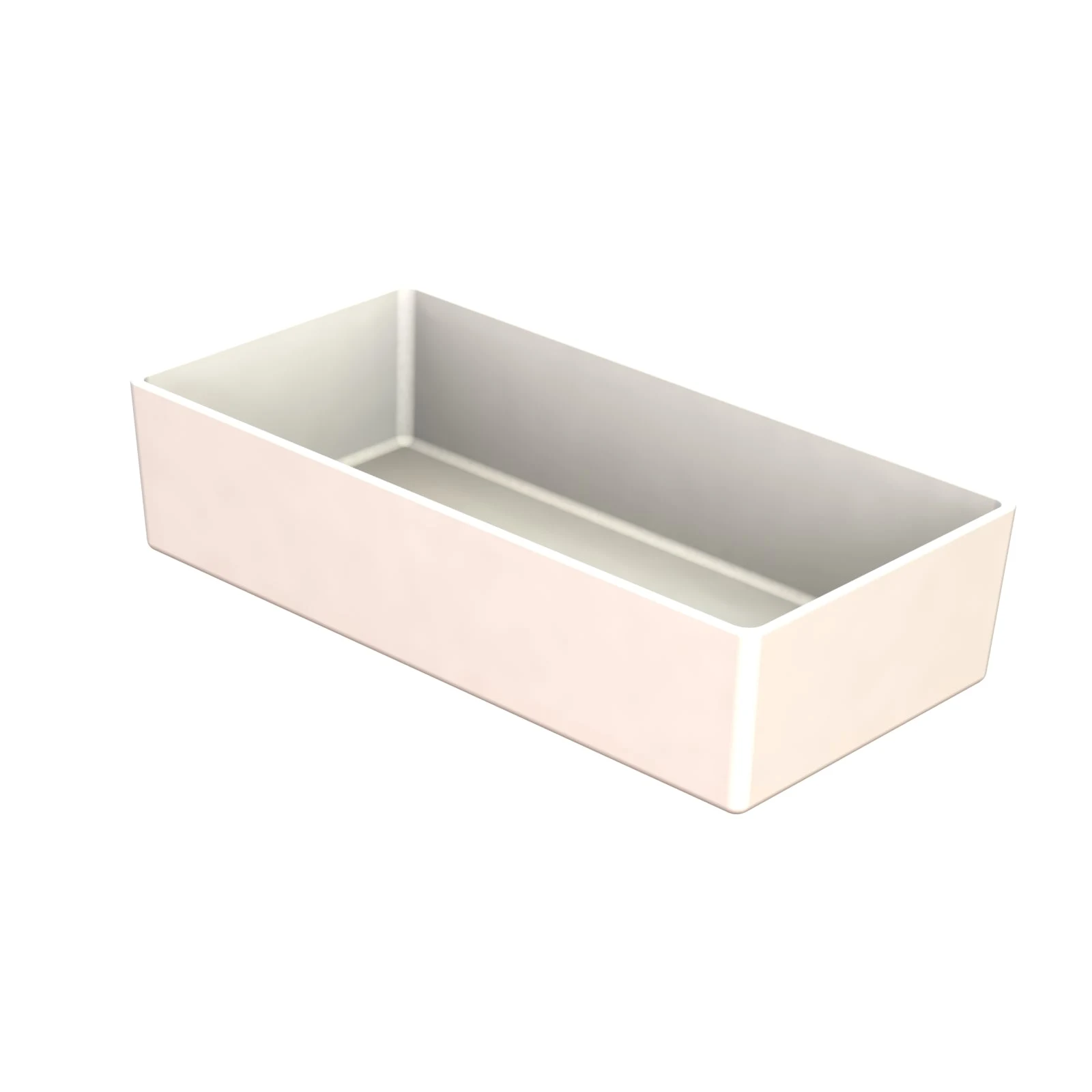 Tablecraft CW4010W 1.75 Qt Metal Bowl Cold Holding Rectangular White Duracoat