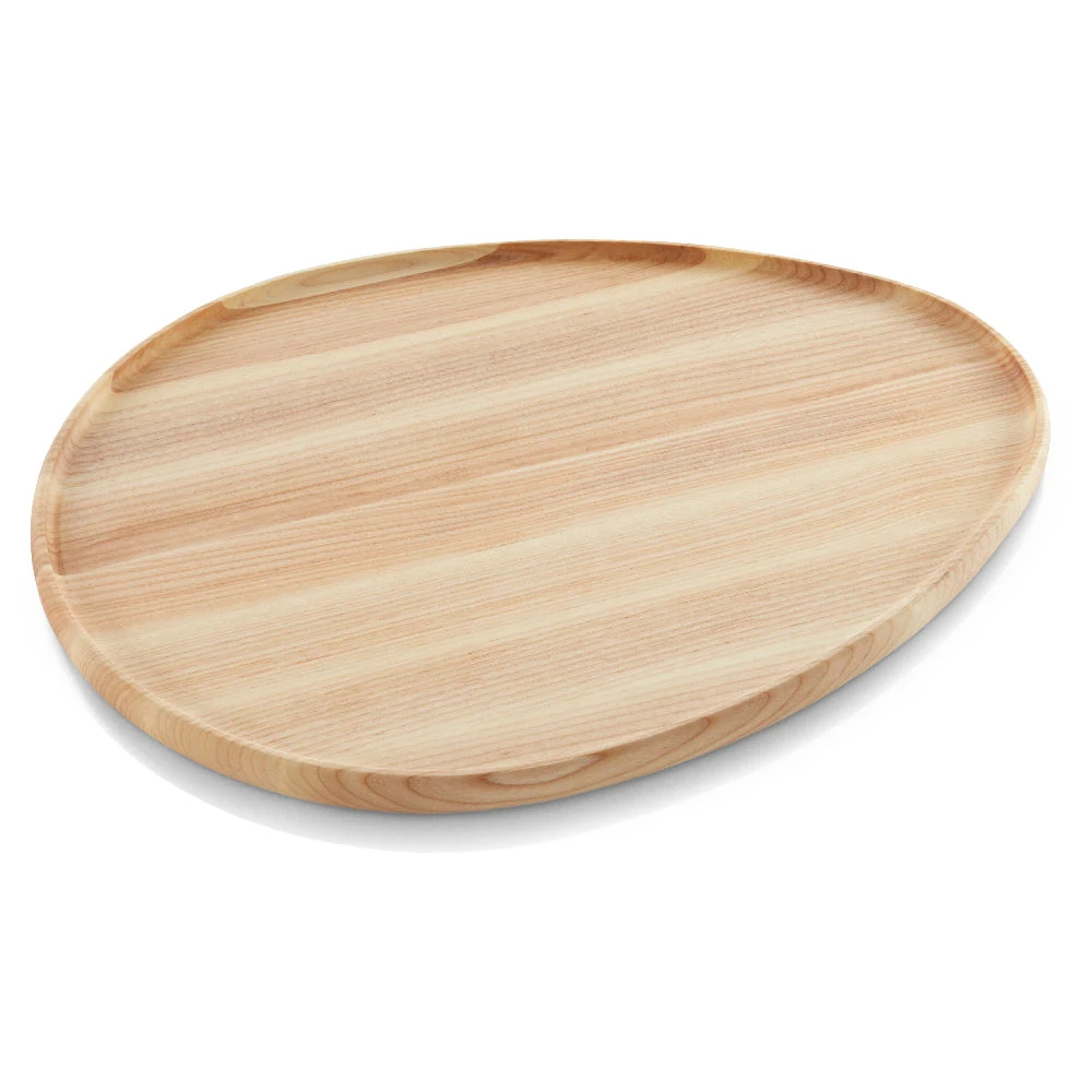 BauscherHepp 53.0167.0435 Tray 15.8 Inch Oval Wood Ashwood Style Lights