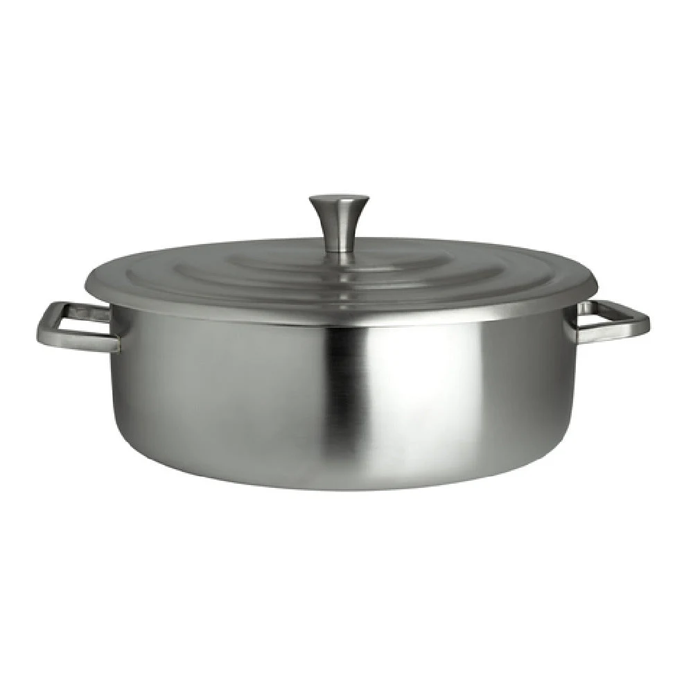 Steelite 7352MW301 4.0 Quart Round Chafer Stainless Steel with Lift-off Cover