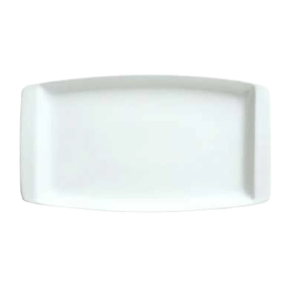 Libbey 911194491 13 Inch Rectangular Tray with Handles Porcelain Aluma White