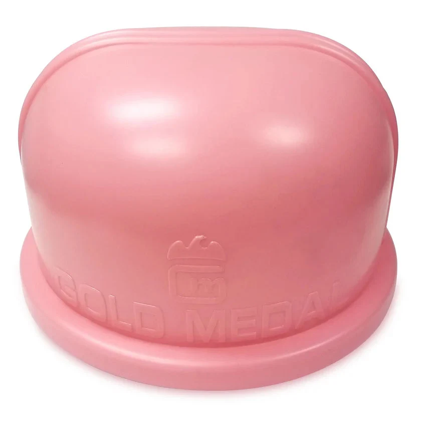 Optional 28 Inch Pink Polyethylene Double Bubble Cotton Candy Machine Cover, Gold Medal 3944