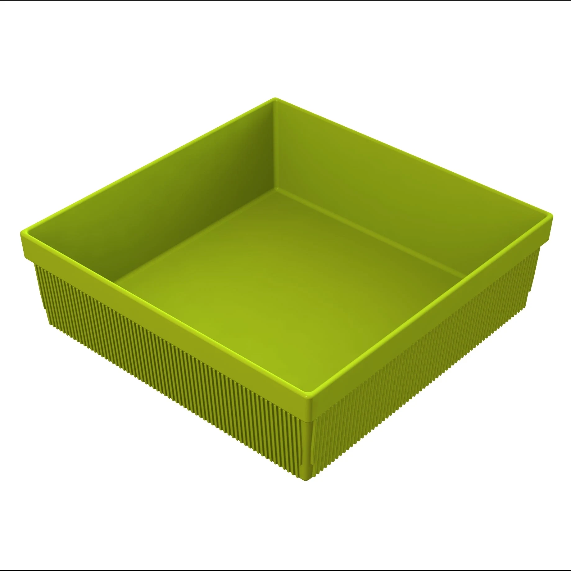Tablecraft CW1494LG 24 Quart Square Bowl Cold Holding Aluminum Lime Green