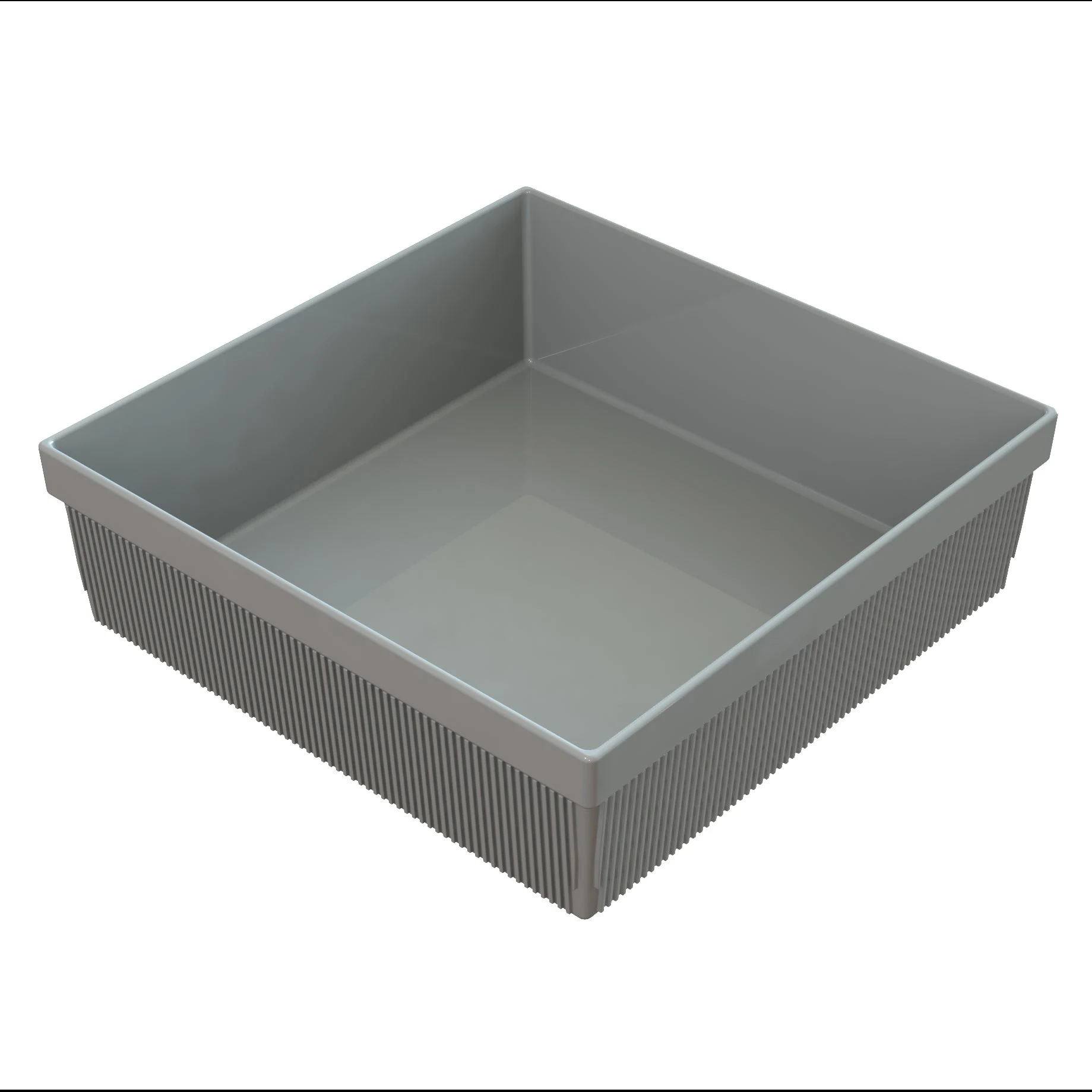 Tablecraft CW1494GY 24 Quart Bowl Cold Holding Square Cast Aluminum Grey Finish