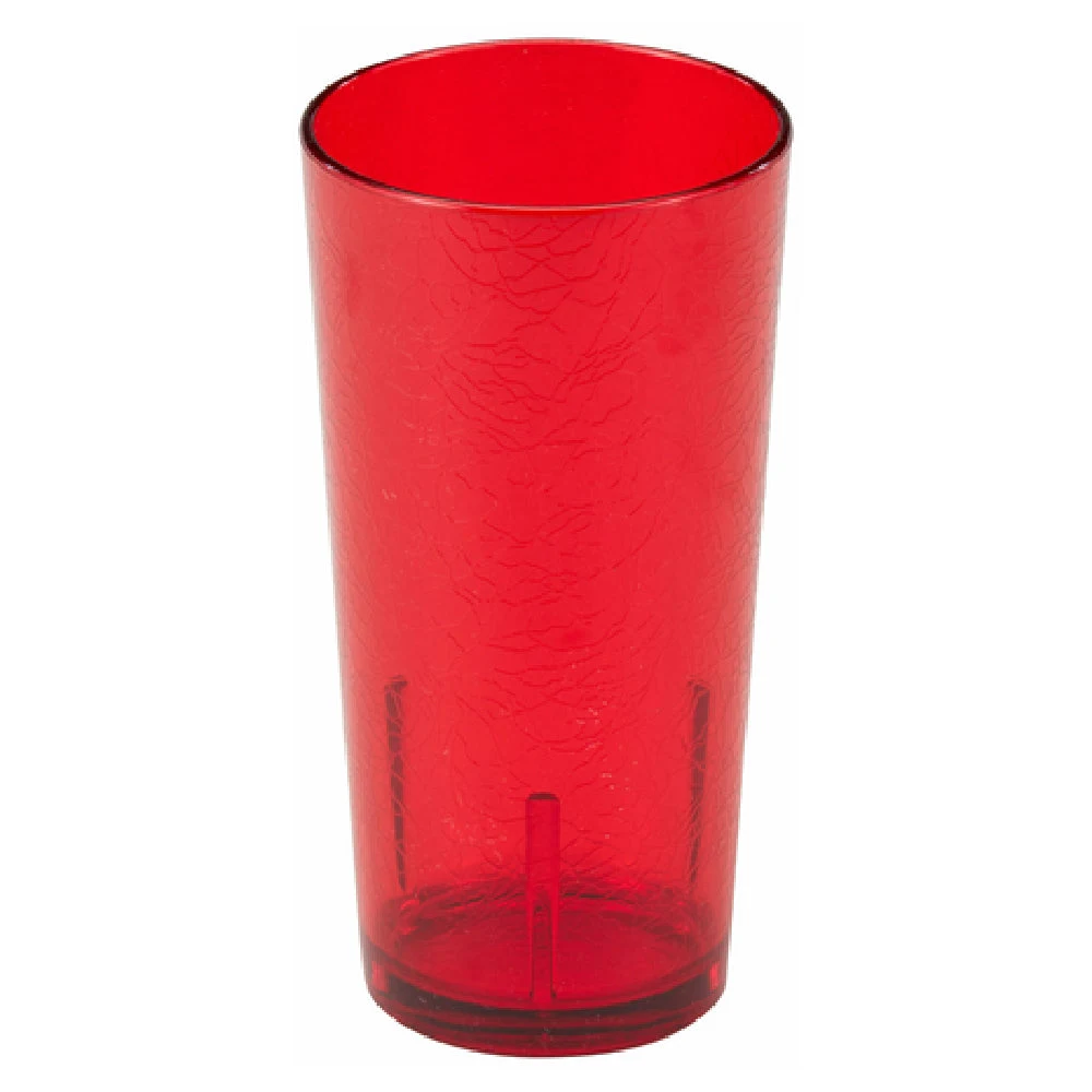 Cambro D16156 16 Oz Crackled Ruby Red Tumbler SAN Plastic