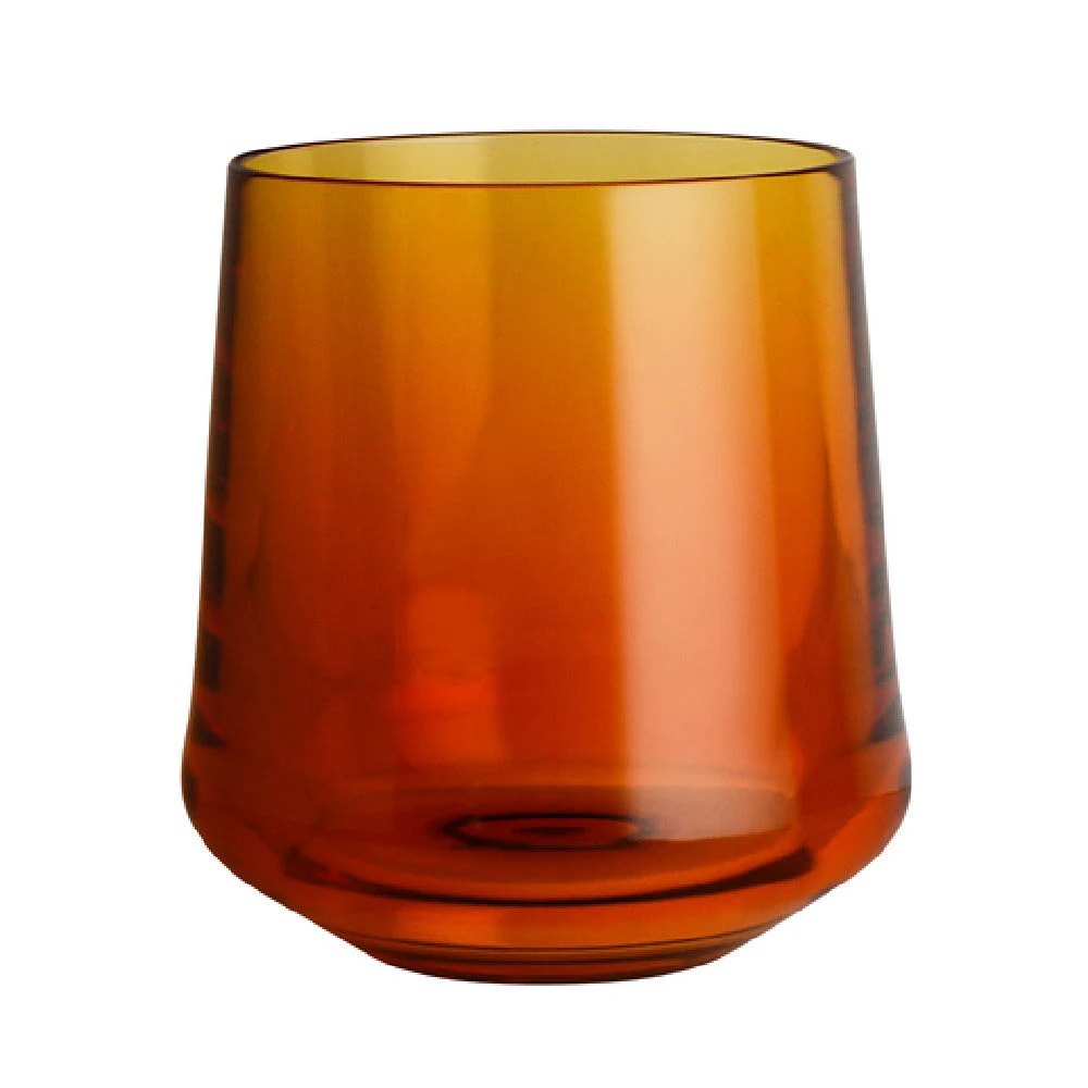 Steelite 7042DR011 12.0 Oz Stemless Wine Amber Aspen Polycrystal 2 Dozen Cases