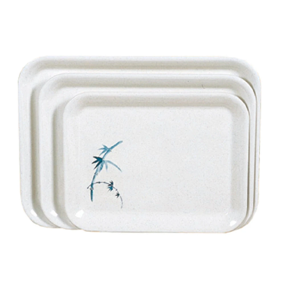 Thunder Group 0902BB 15 Inch Break-resistant Melamine Serving Tray Blue Bamboo