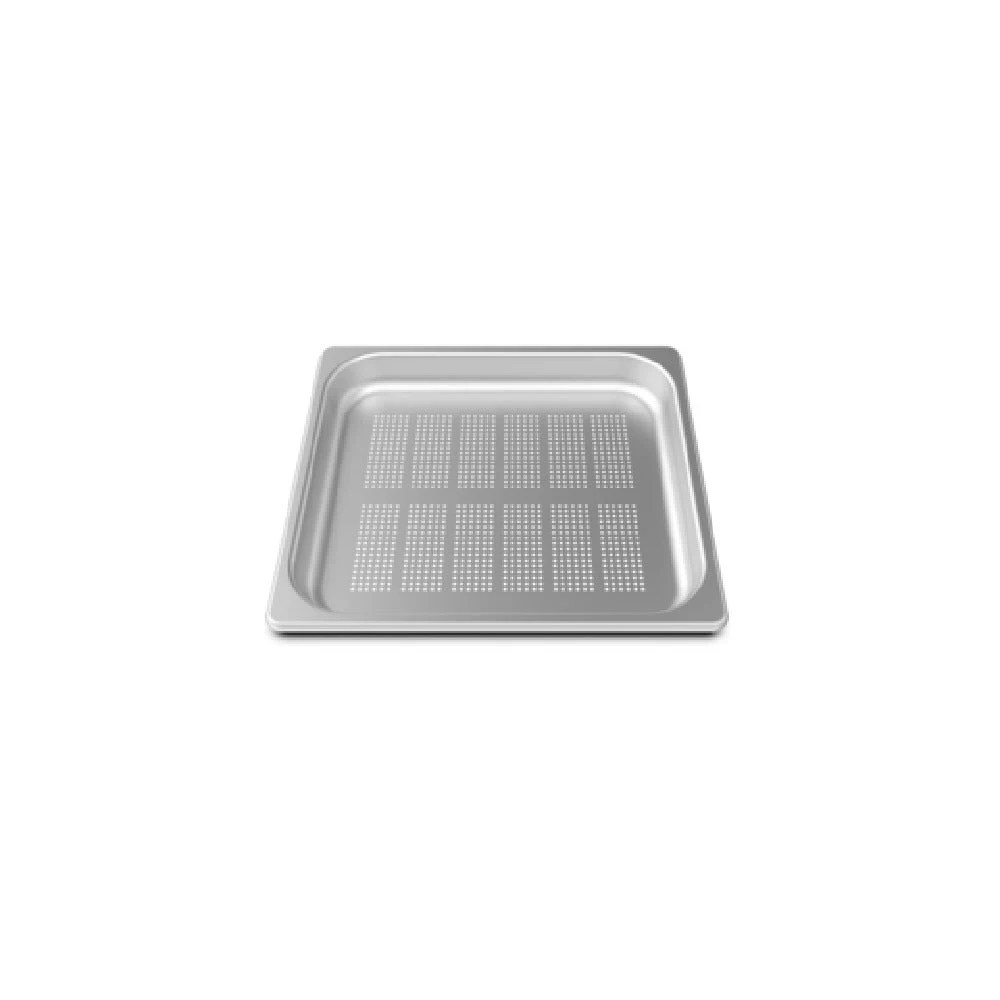 UNOX TG710 14 Inch Perforated Stainless Steel Tray Compatible With Microwave Cooking