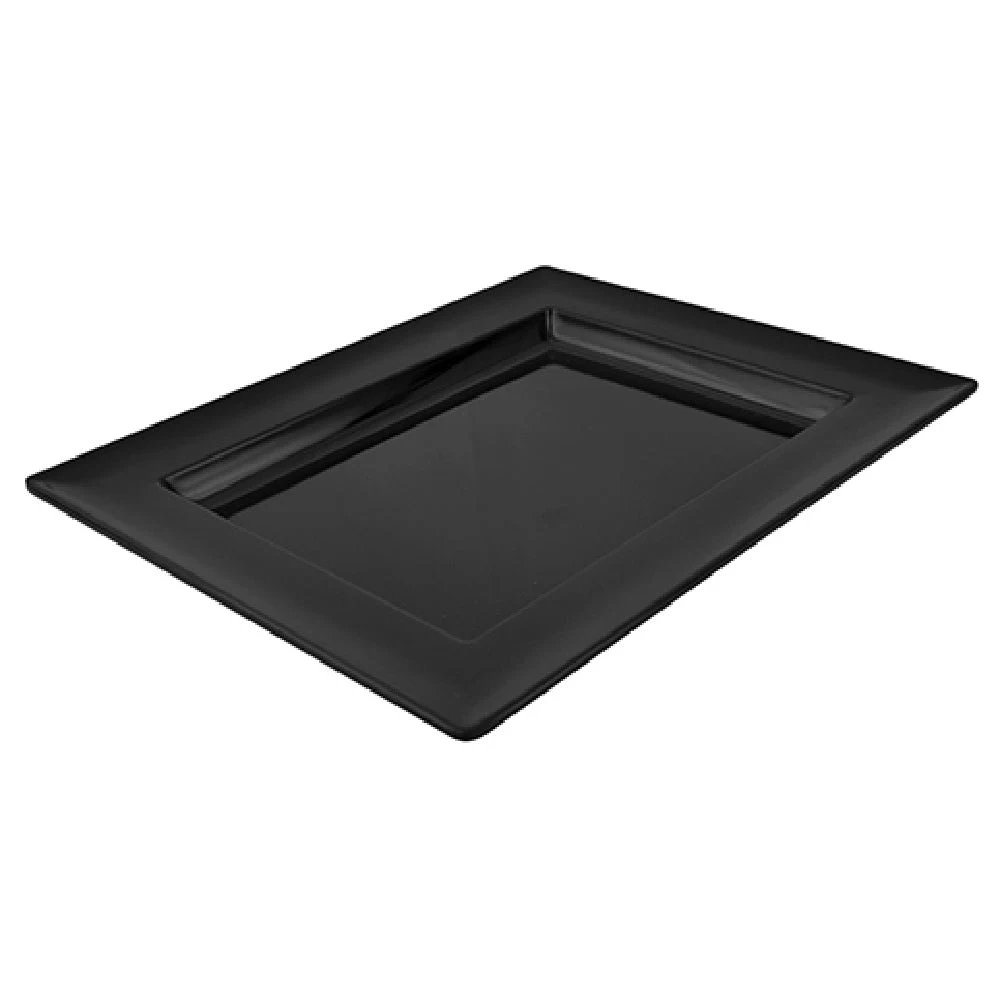 BauscherHepp TB1761 12-1/5 Inch Rectangular Dover Tray Dishwasher Safe Melamine Black