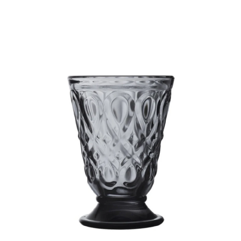 La Rochere North America 626510 7oz Glass Tumbler Grey Durable Dishwashable Crystal