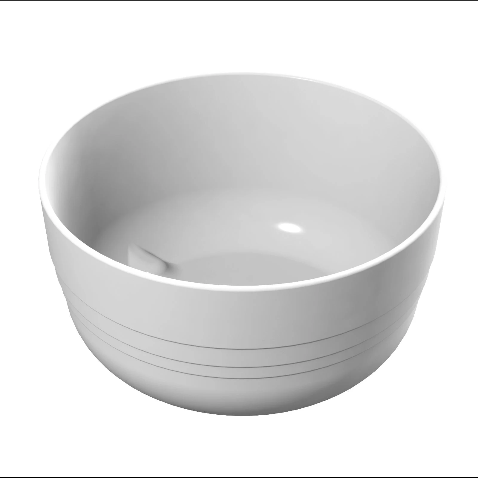 Tablecraft CW3170W 3-1/2 Qt Cold Holding Round Bowl Aluminum White Finish