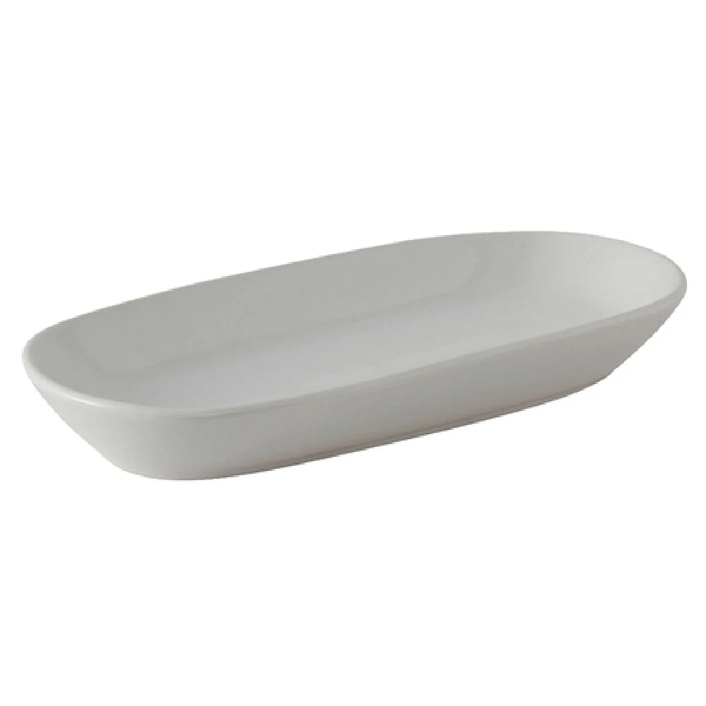 Tuxton BWZ-0921 9-1/4 Inch Relish Tray Rectangular Ceramic White