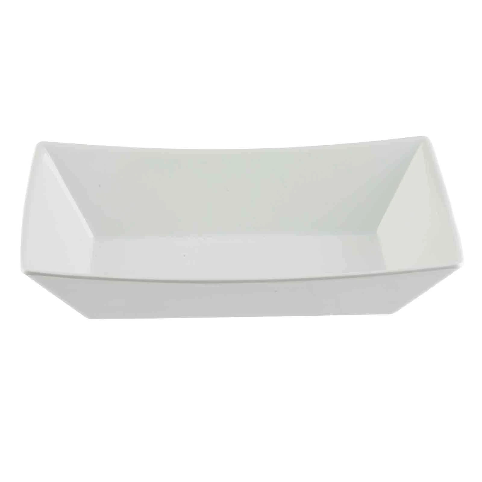 Tablecraft 12350002 24 Oz Fry Tray Rectangular Dishwasher Safe Melamine White