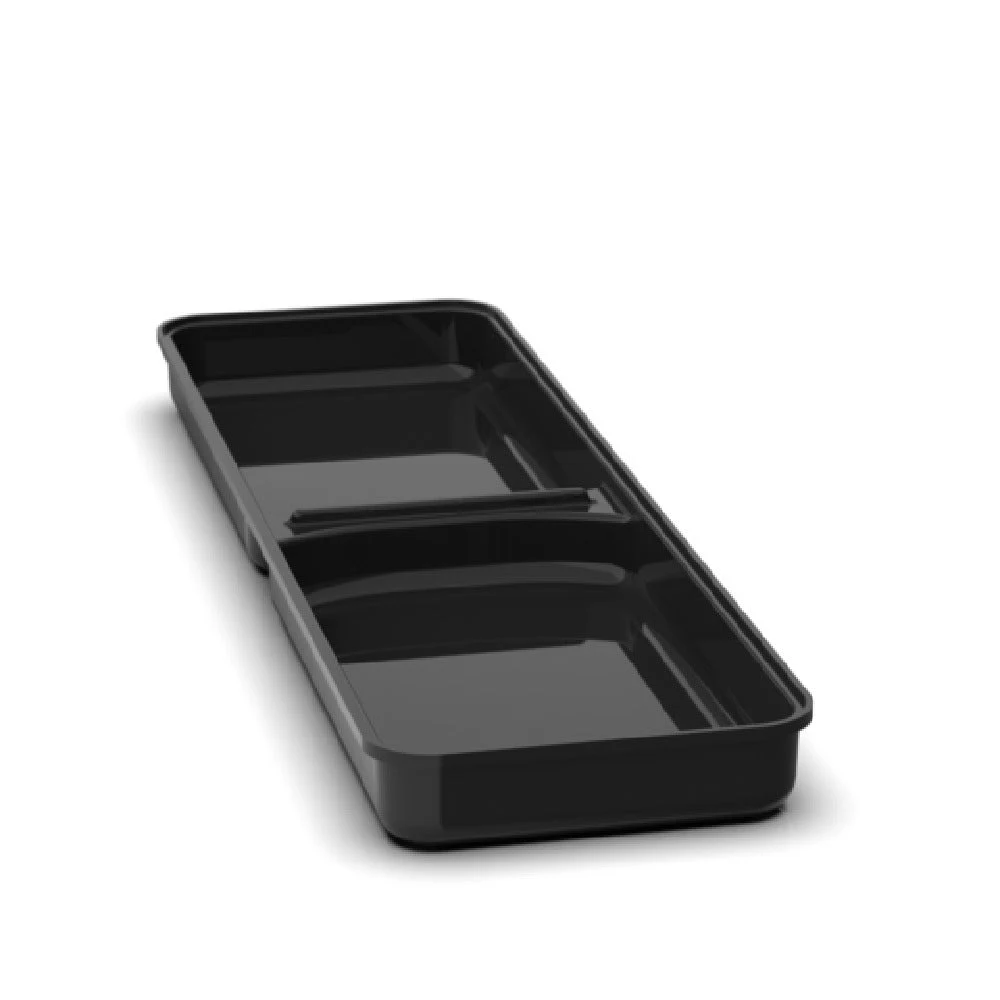 Steelite DFBRC278D117S 26-3/4 Inch Black Market Display Tray ABS Plastic