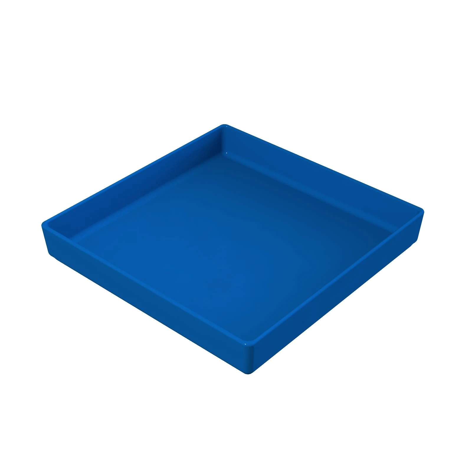 Tablecraft CW4014CBL 1.75 Quart Bowl Cold Holding Square Aluminum Cobalt Blue