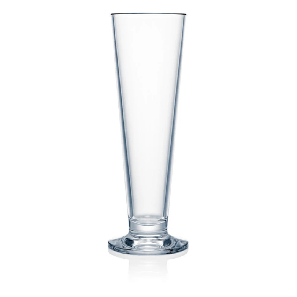 Steelite N411603 16 Oz Shatter Proof Footed Pilsner Clear Polycarbonate Glass
