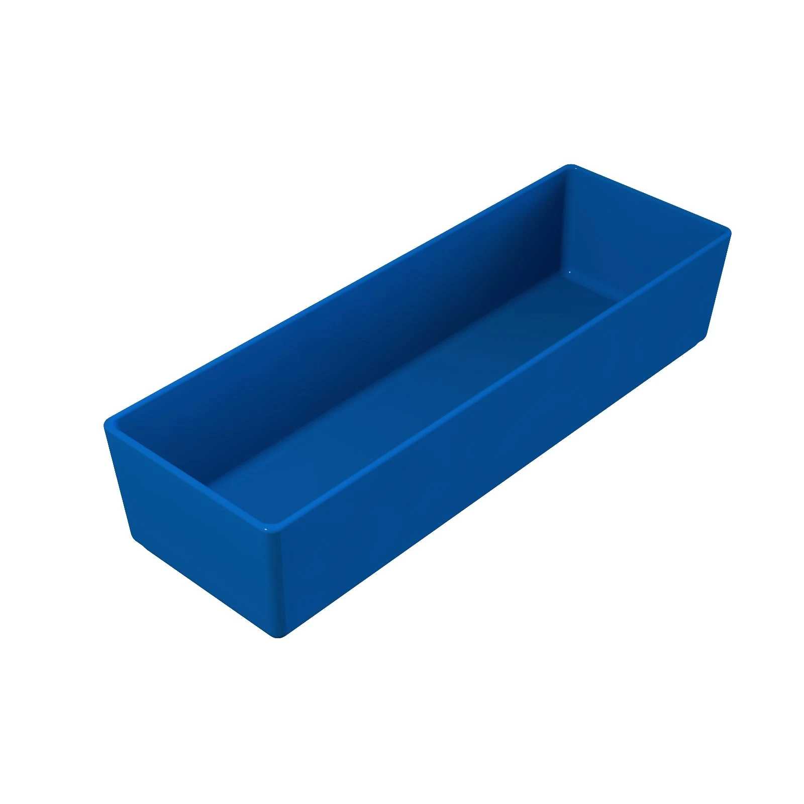 Tablecraft CW4020CBL 2-3/8 Qt Rectangular Bowl Cold Holding Aluminum Cobalt Blue