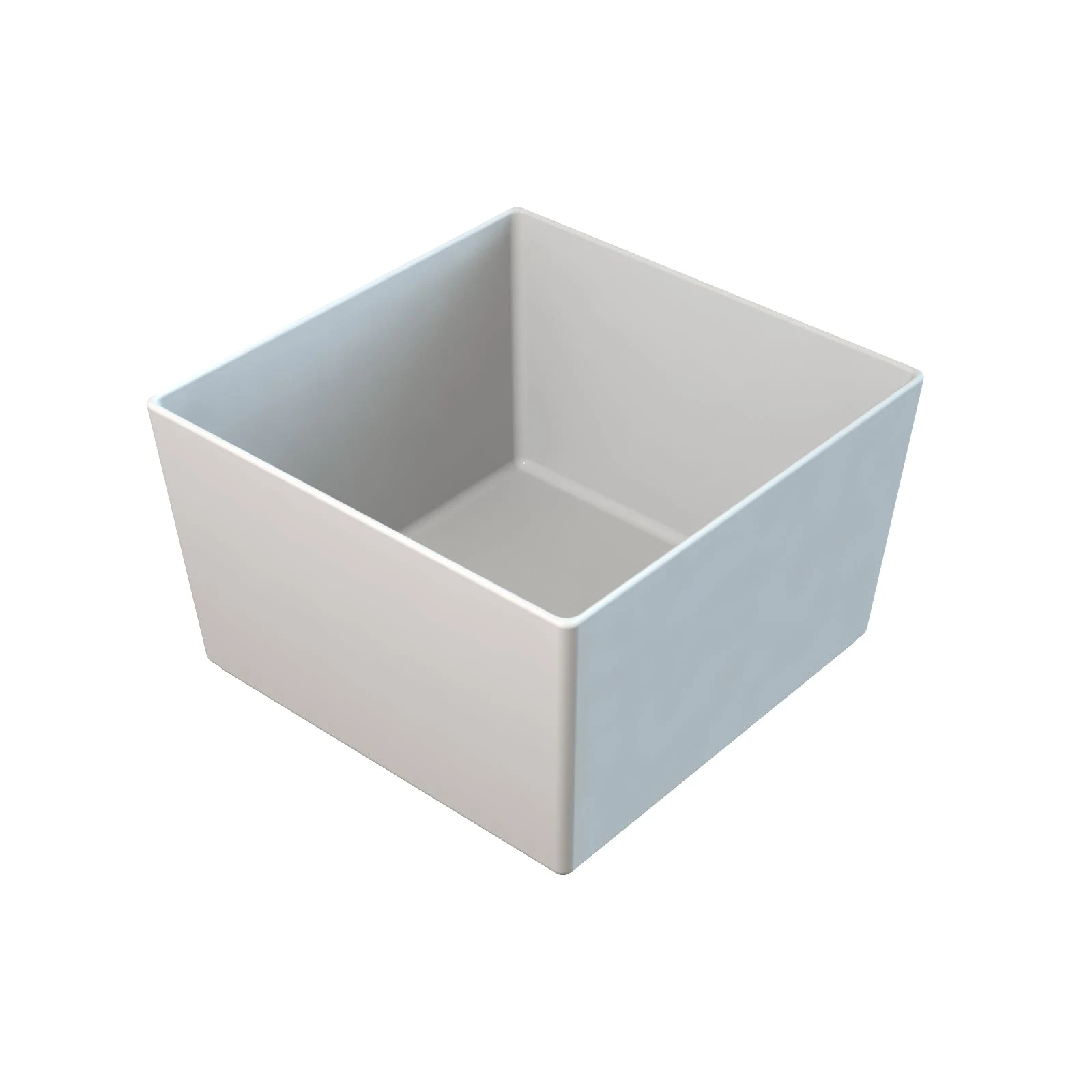 Tablecraft CW4036W 9-5/8 Quart Bowl Square Cold Holding Metal White