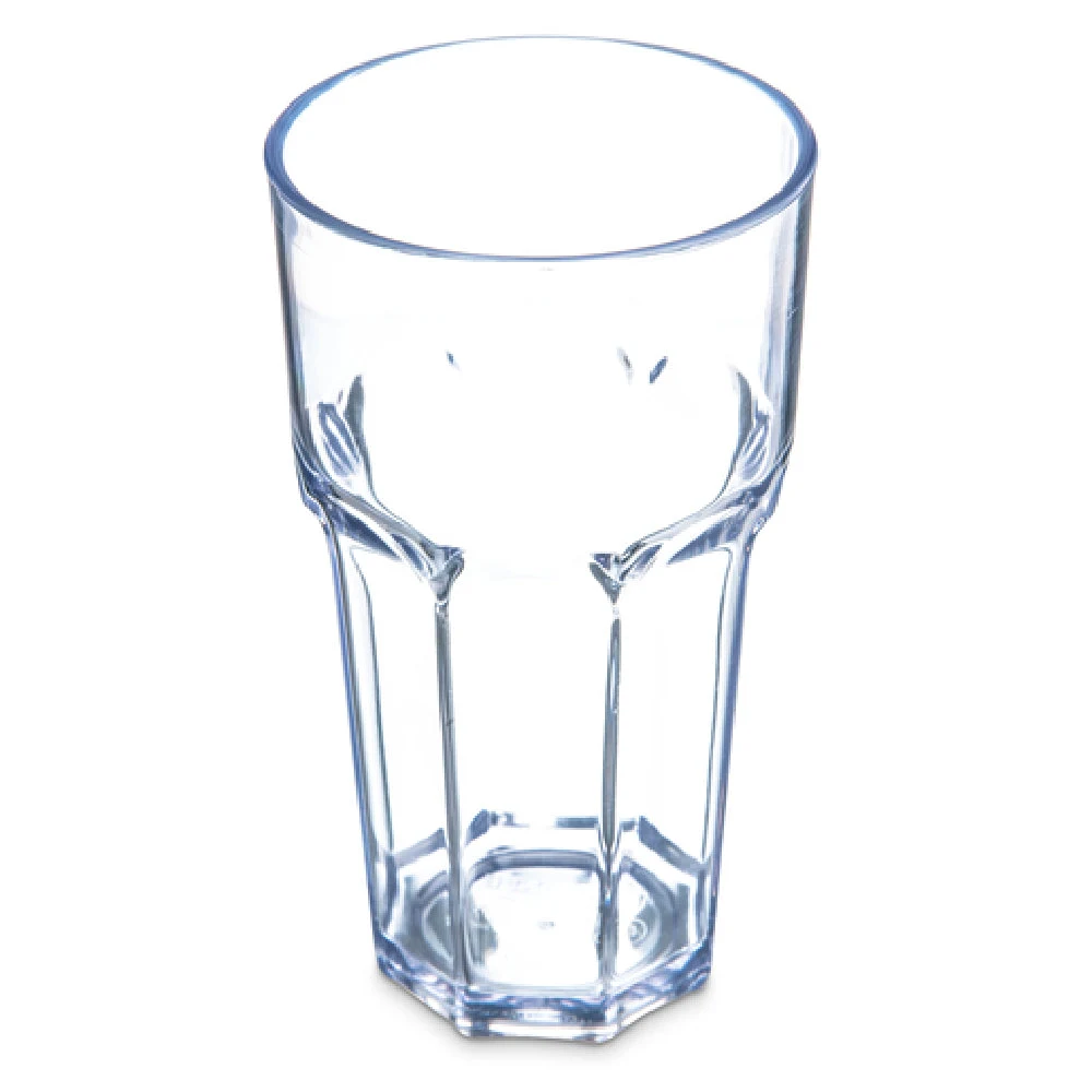 Carlisle 582207 22 Oz Tumbler Faceted Shape Plastic Clear Dishwasher Safe