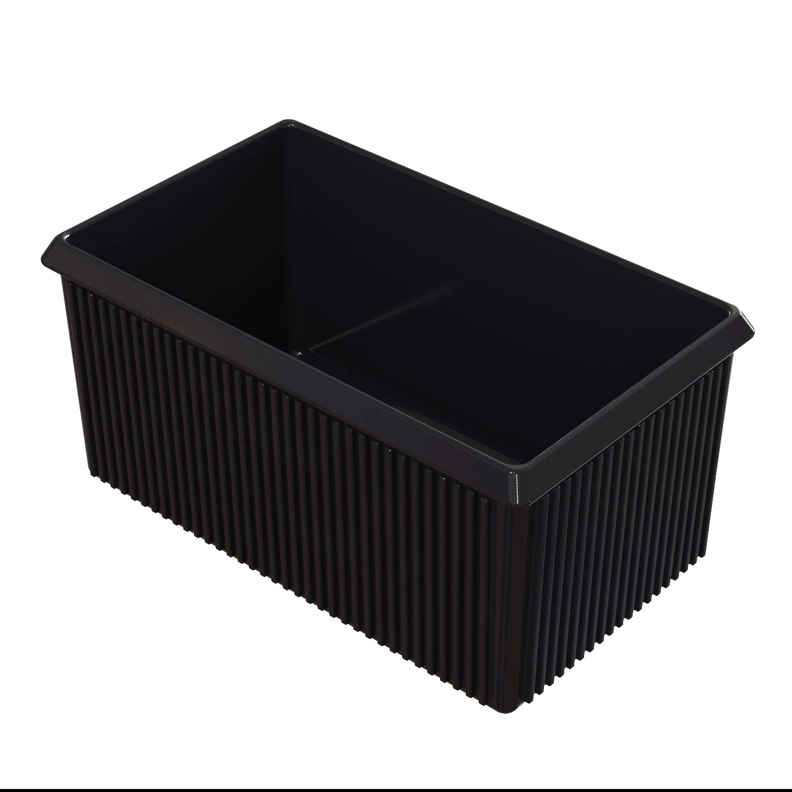 Tablecraft CW1530BK 3 Quart Cold Holding Server Bowl Rectangular Black Aluminum