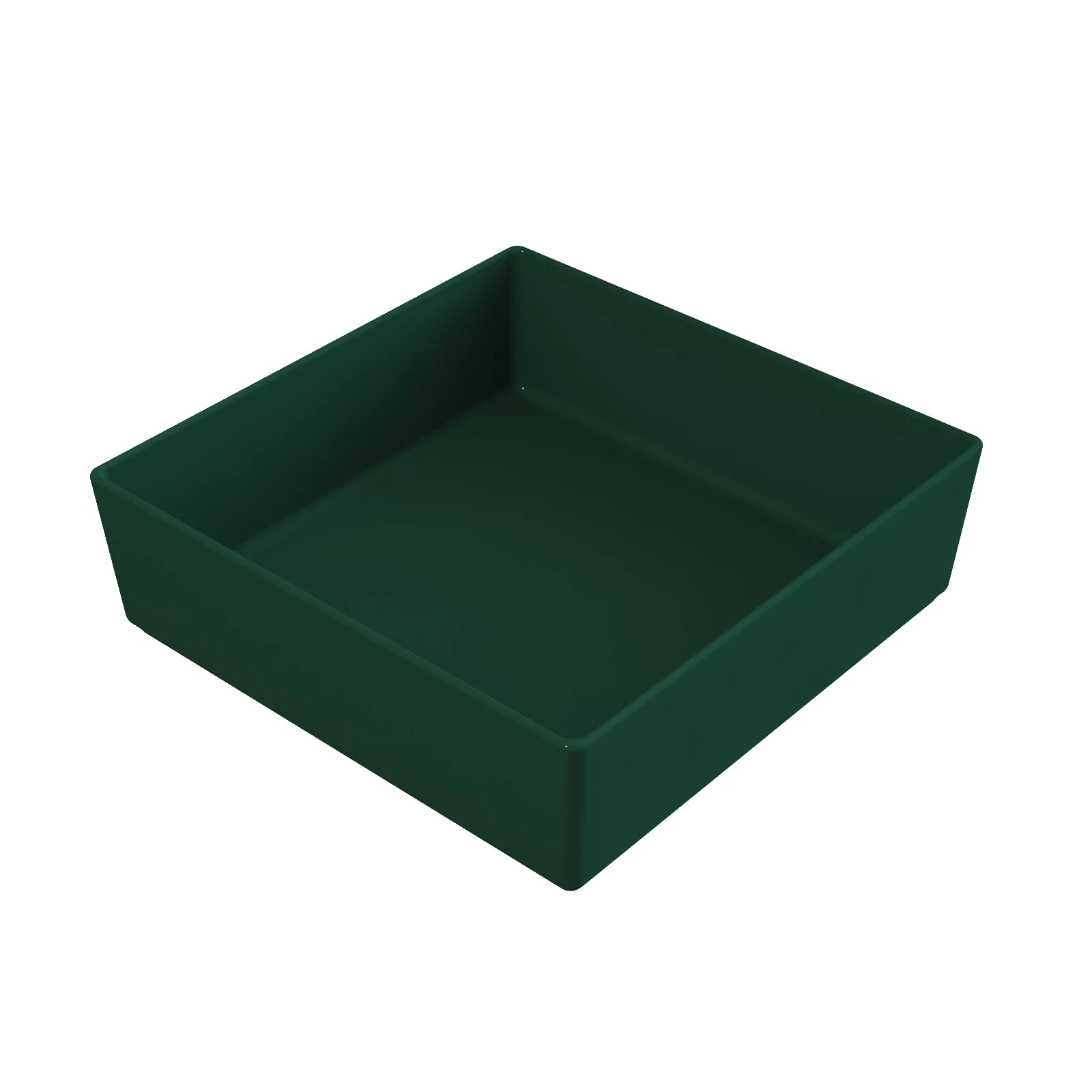 Tablecraft CW4004HGN 4 Quart Square Bowl Cold Holding Duracoat Aluminum Hunter Green