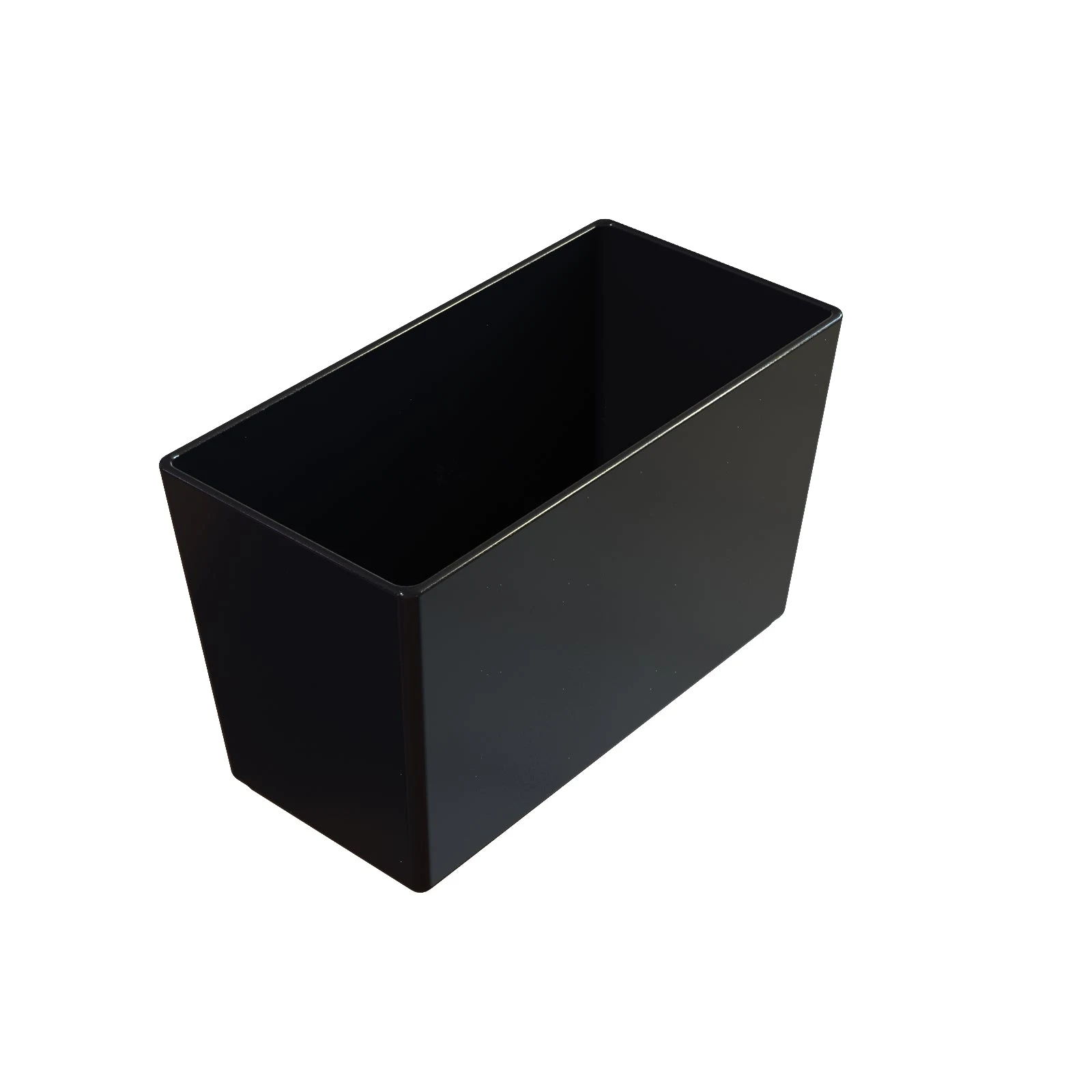 Tablecraft CW4035BK 3-5/8 Qt Bowl Cold Holding Rectangular Aluminum Black Finish