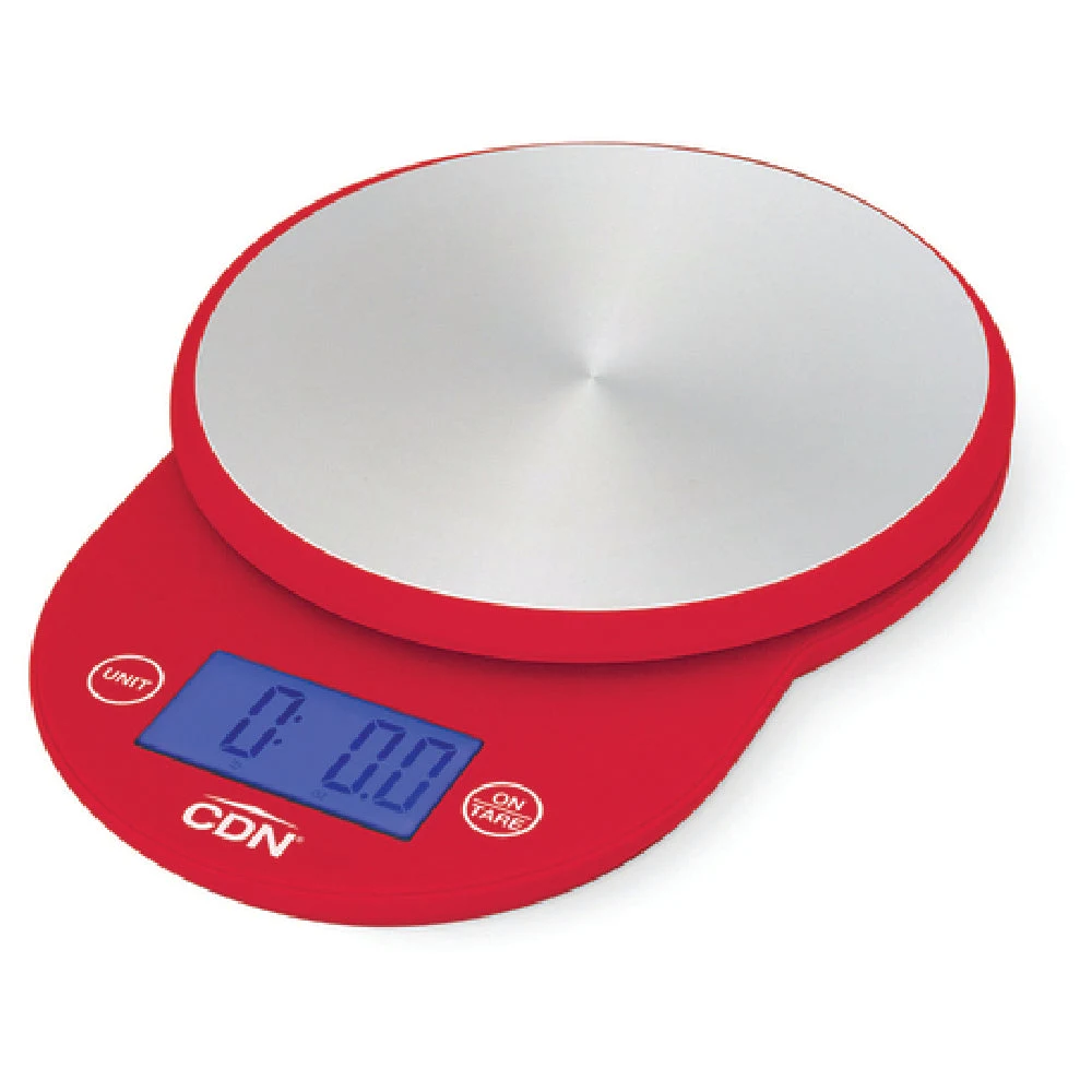 CDN SD1104-R 6 Inch Digital Scale Stainless Steel Red with Tare Function