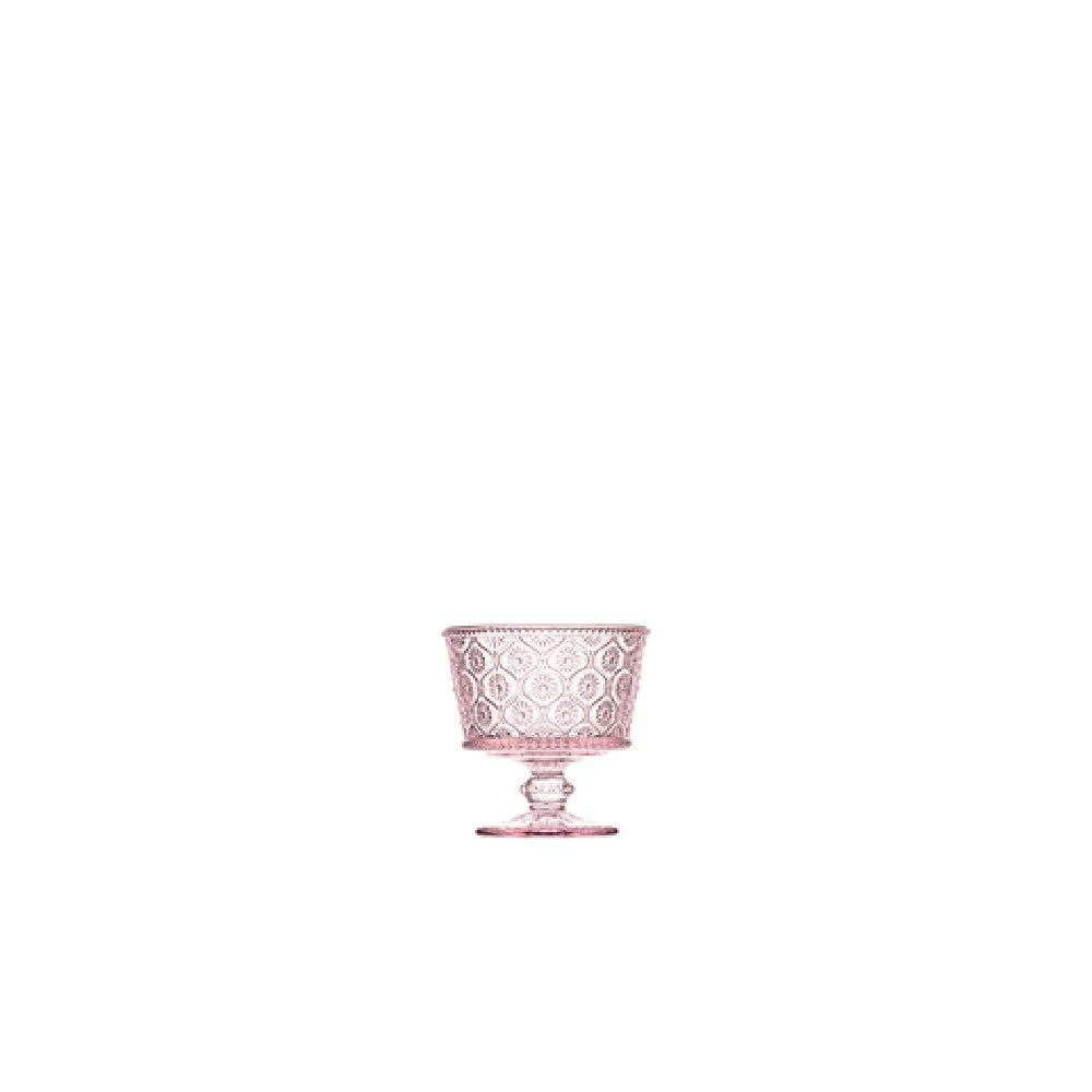 Hospitality Brands FG344102-016 8 Oz. Pink Dessert Glass - Impact Resistant Glass