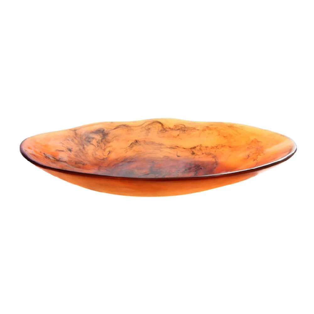 Steelite KMK2721TOR 19 Inch Oval Shallow Bowl Resin Tortoise Finish