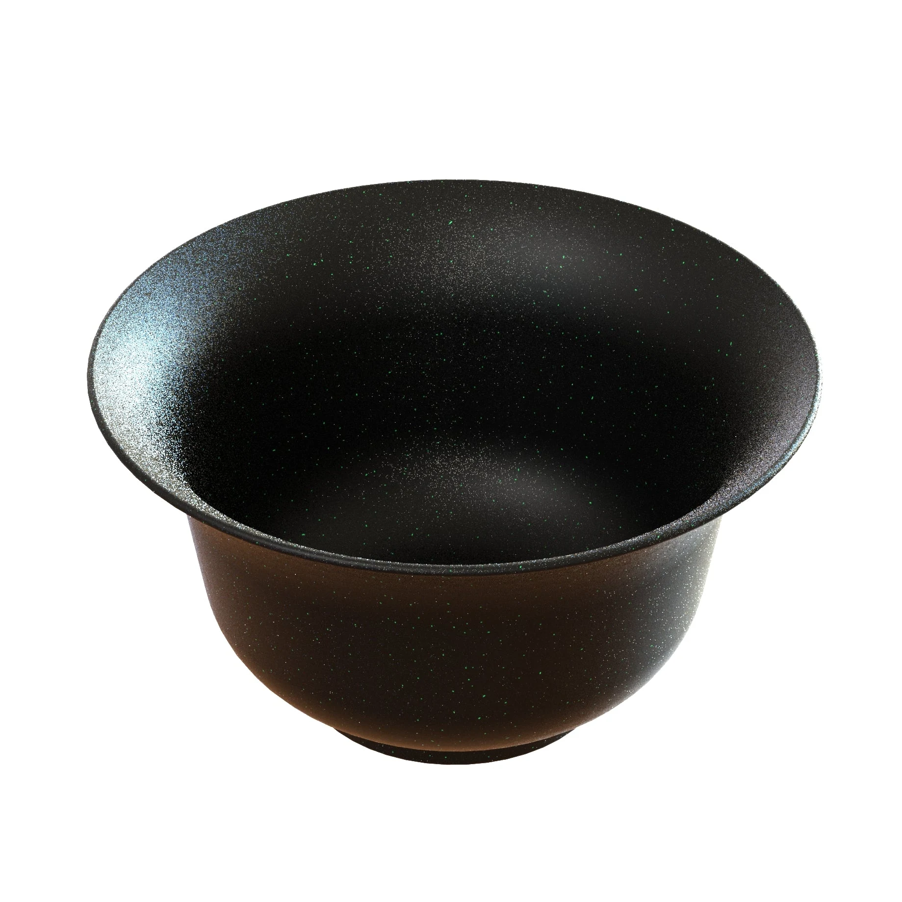 Tablecraft CW3140BKGS 5-3/8 Quart Cold Salad Bowl Black Green Speckle Aluminum