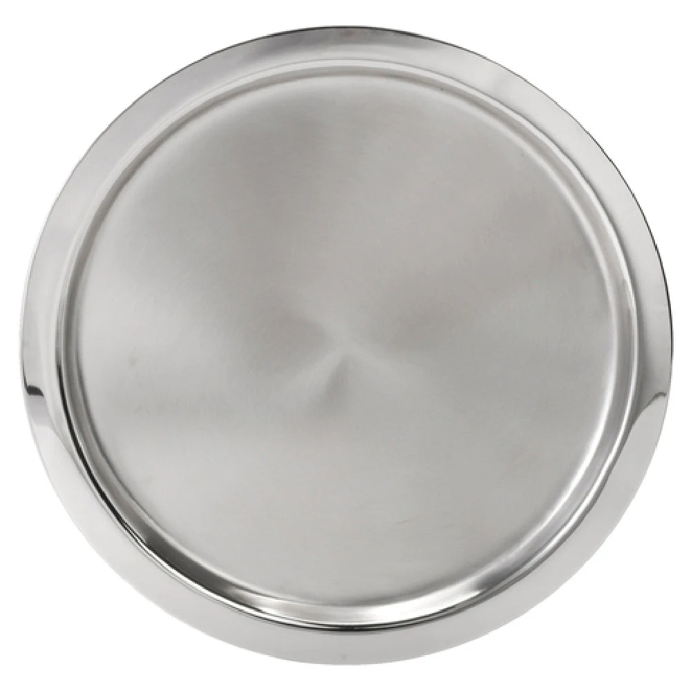 Steelite 5851JX35 15.75 Inch Round Service Tray Stainless Steel Williamsburg