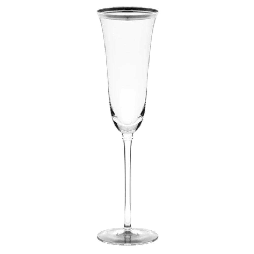 Ten Strawberry Street WINSR-FLUTE-SLV Optic Flute 5-1/2 Oz. Dishwasher Safe