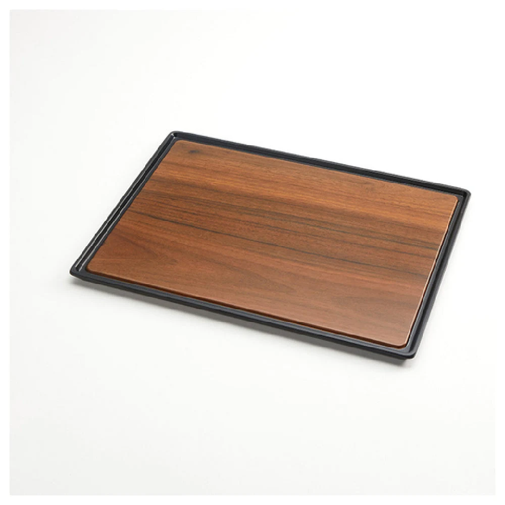 American Metalcraft MNST15 15-5/8 Inch Rectangular Tray Non-slip Melamine Woodgrain Finish