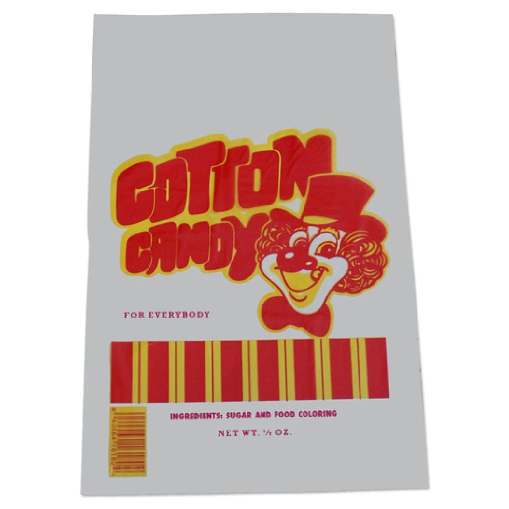 Winco 83001 14 Inch Poly Cotton Candy Serving Bags 100 Bags Per Pack