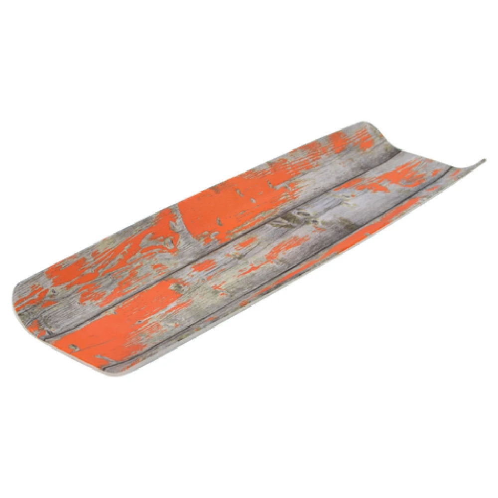 BauscherHepp TWD2460OR 20-3/4 Inch Rectangular Serving Tray Melamine Rustic Orange
