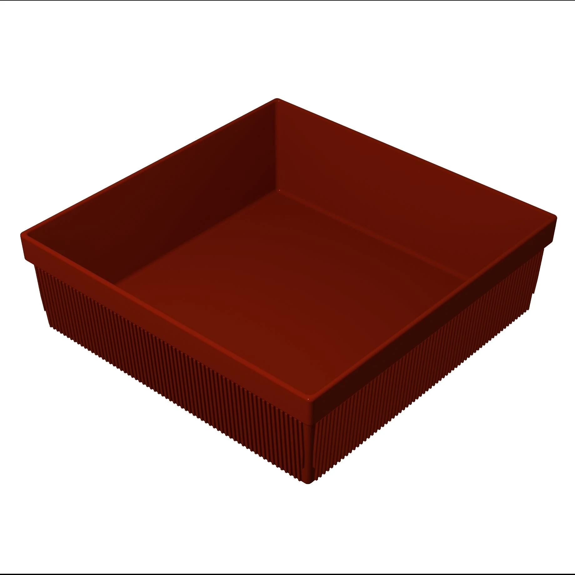 Tablecraft CW1494R 24 Quart Cold Holding Square Bowl Cast Aluminum Red Finish