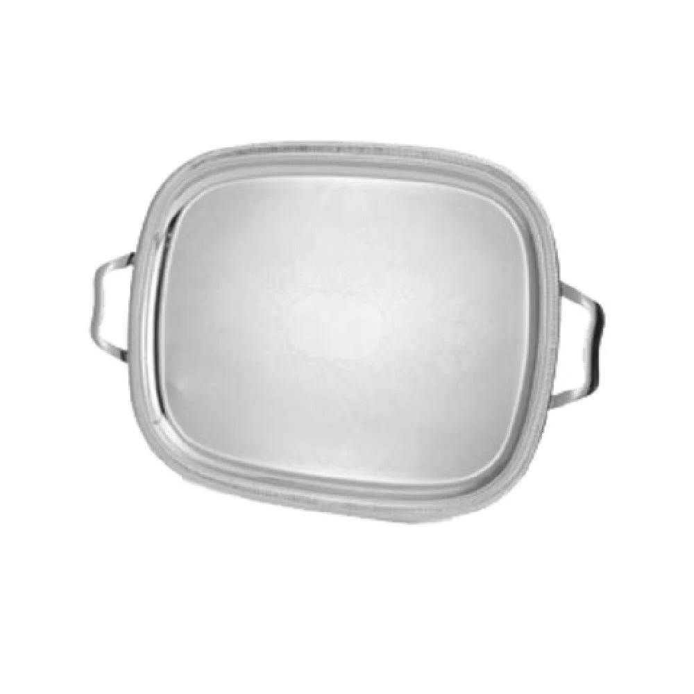 Vollrath 82122 17-7/8 Inch Elegant Reflections Serving Tray with Handles Stainless Steel