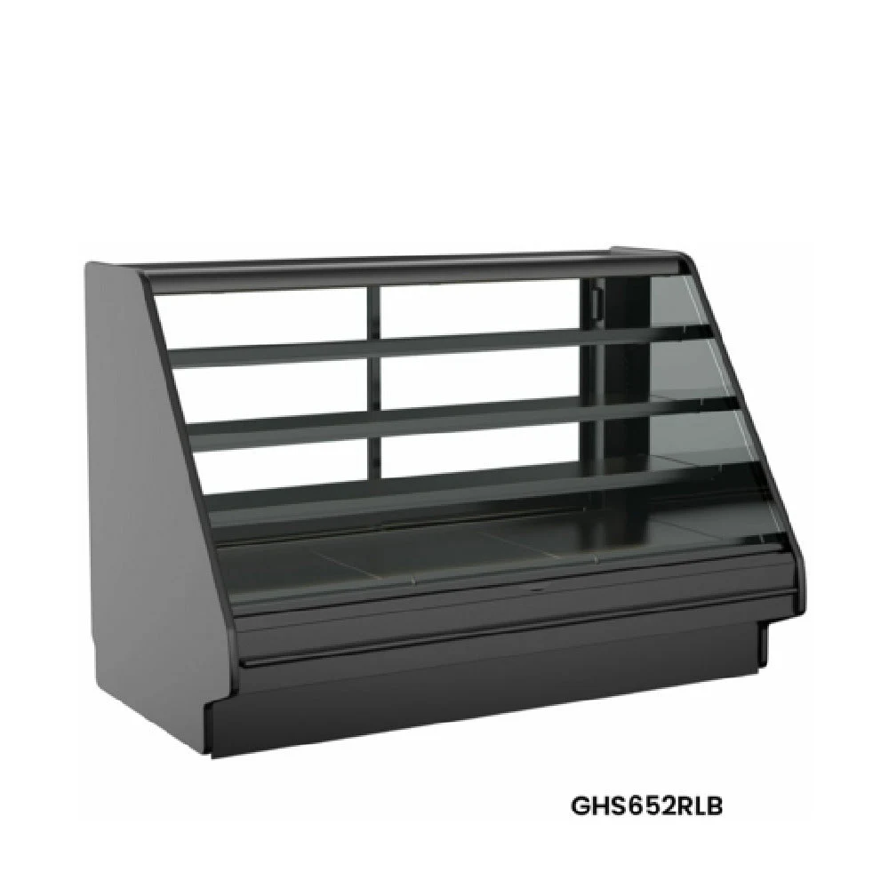 Structural Concepts GHS652RLB (FLAT) 75-3/8 Inch Refrigerated Display Case with Solid Shelves